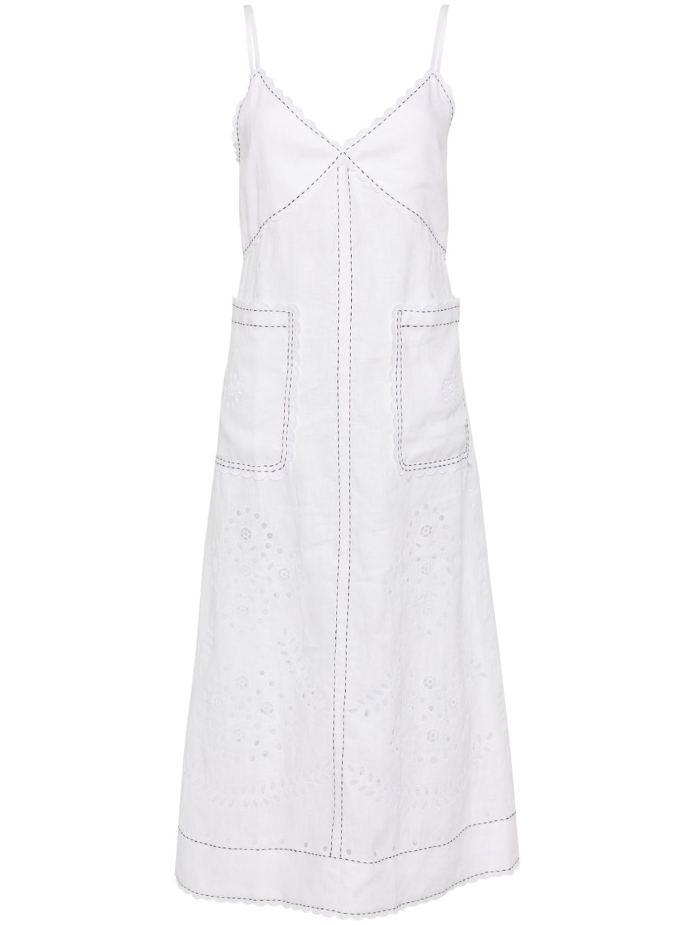 Vita Kin Luna linen midi dress - White von Vita Kin