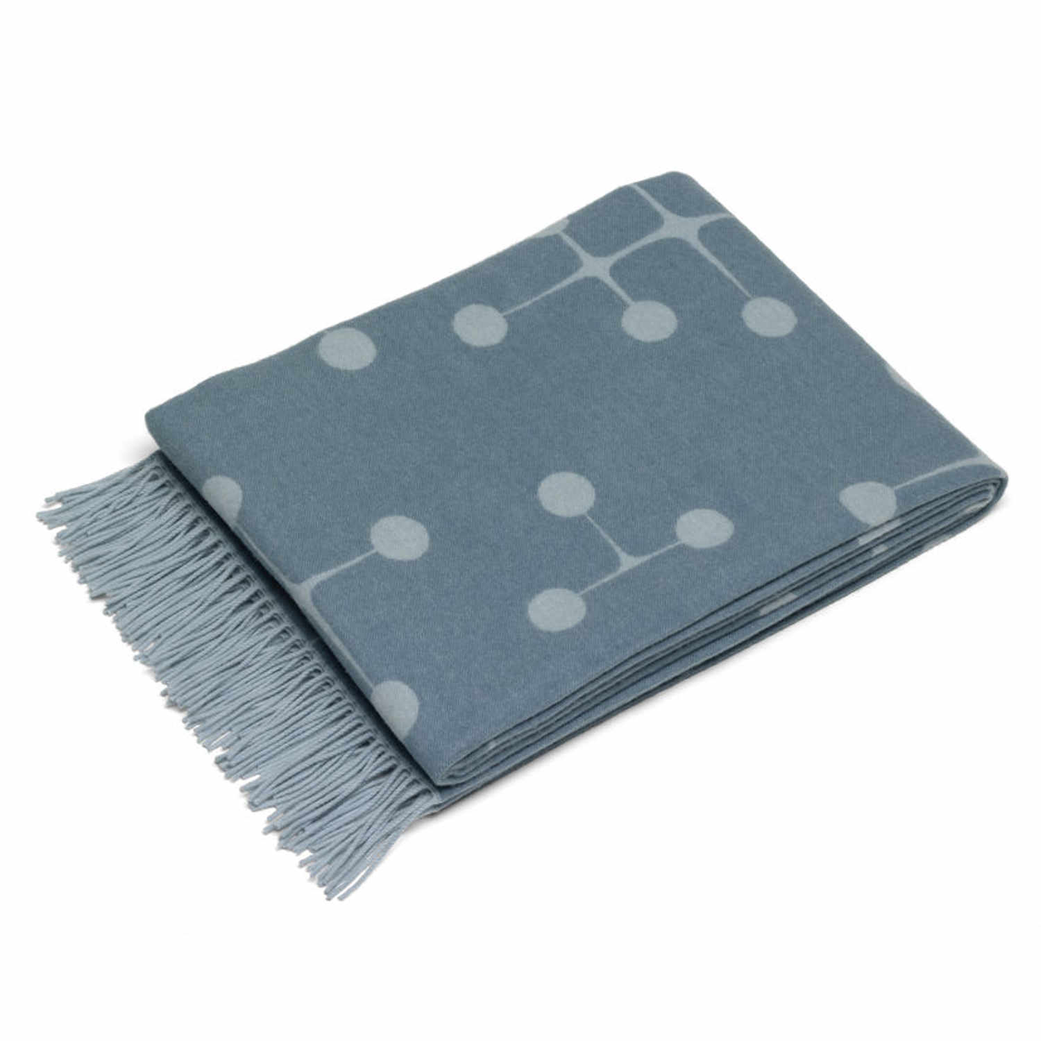 Eames Wool Blanket Dot Pattern Decke, Farbe hellblau von Vitra