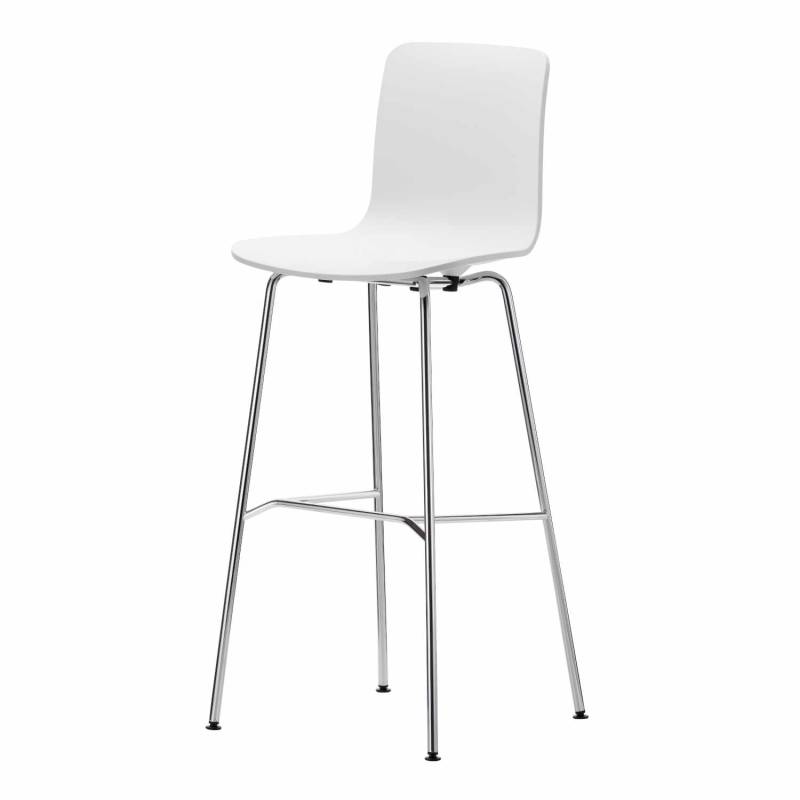 HAL Stool High Barstuhl, Sitzschale Polypropylen RE tiefschwarz re 12, Gleiter gleiter für teppichböden von Vitra