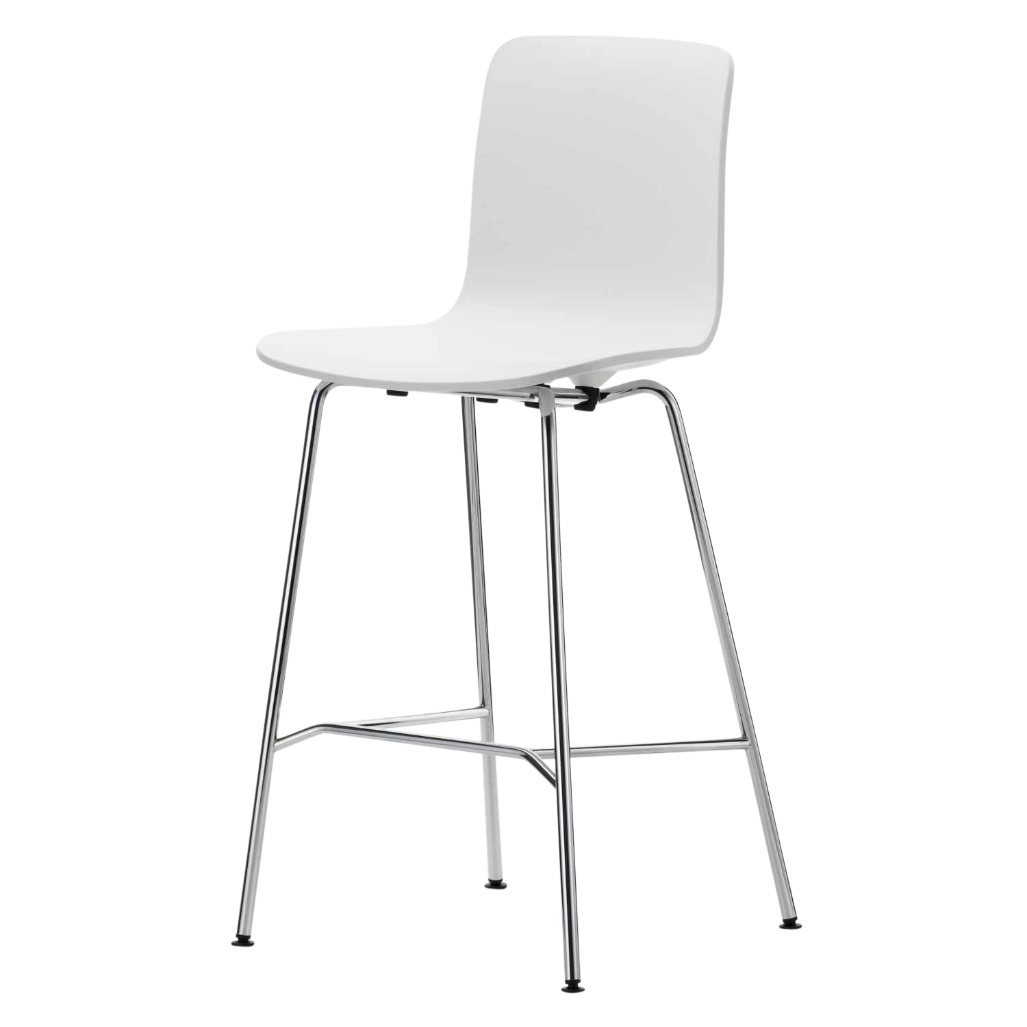 HAL Stool Medium Barstuhl, Sitzschale Polypropylen RE tiefschwarz re 12, Gleiter gleiter für teppichböden von Vitra