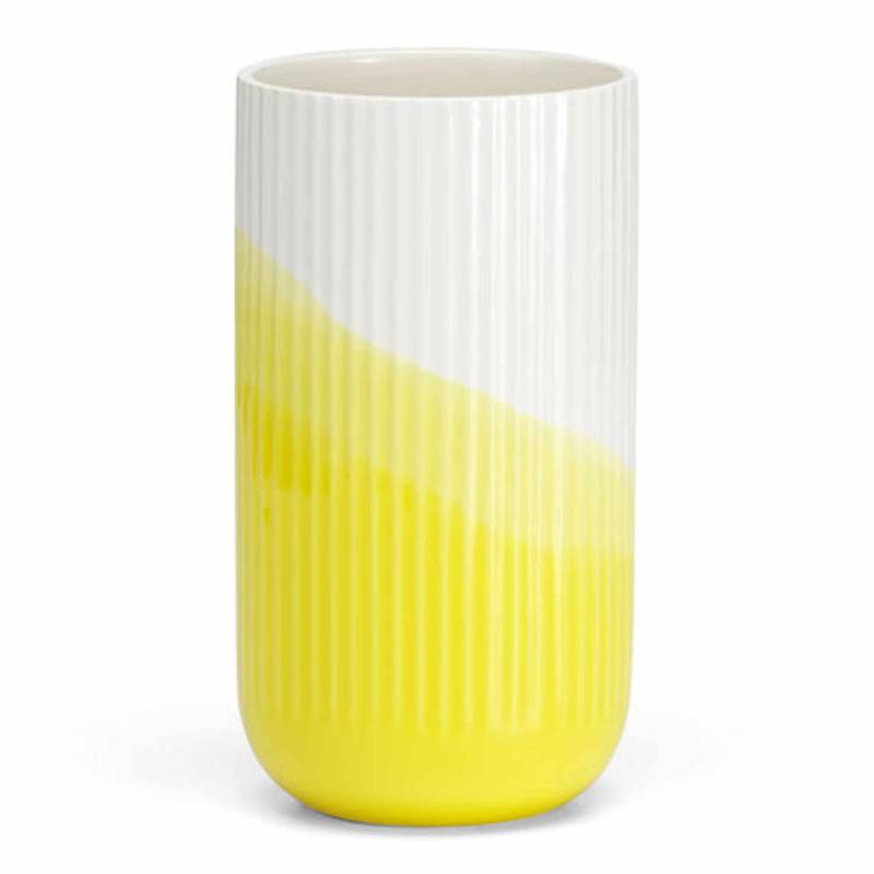 Herringbone Vessels gerillt Vase, Farbe gelb von Vitra