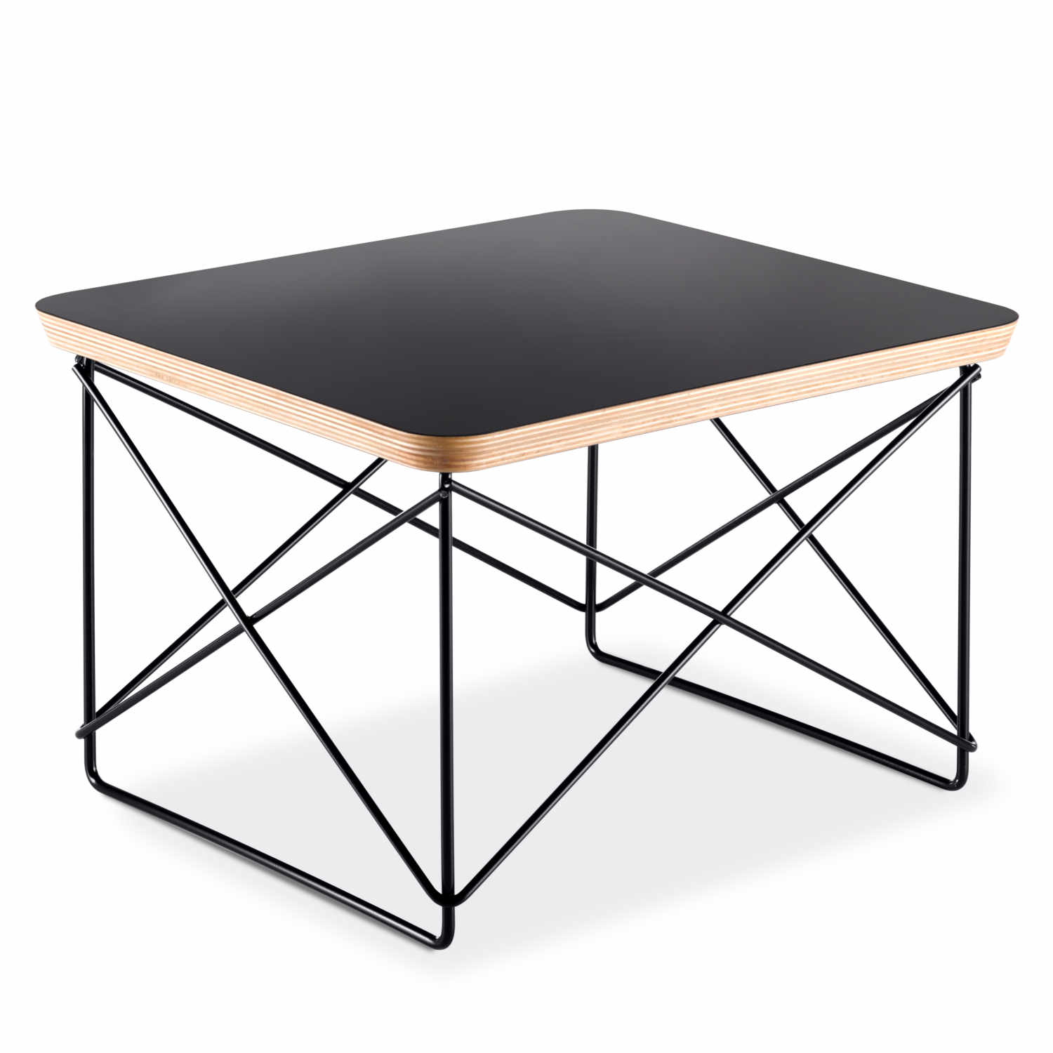 Occasional Table LTR Beistelltisch, Farbe schwarz, Drahtuntergestell basic dark pulverbeschichtet (glatt) von Vitra