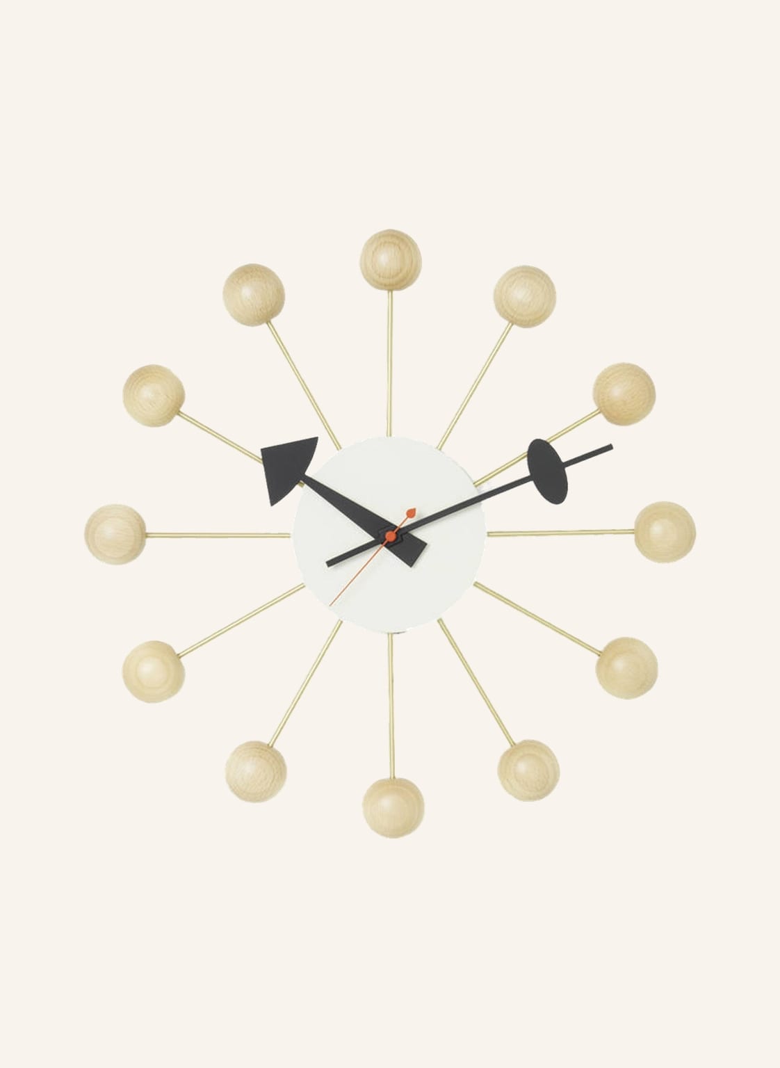 Vitra Wanduhr Ball Clock beige Vitra Wanduhr Ball Clock beige von Vitra