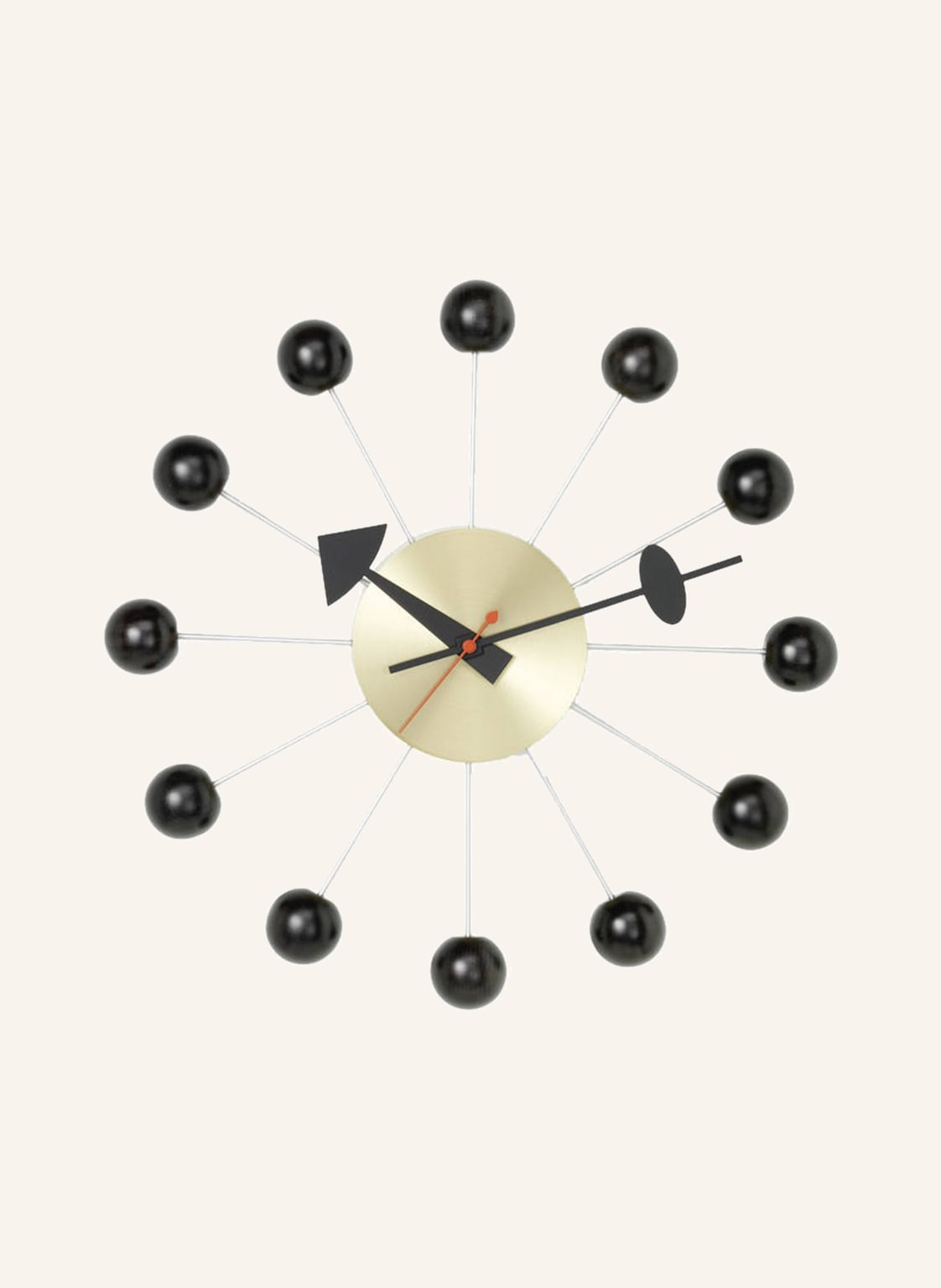 Vitra Wanduhr Ball Clock schwarz von Vitra
