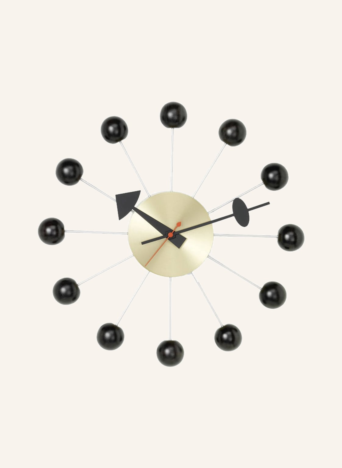 Vitra Wanduhr Ball Clock schwarz Vitra Wanduhr Ball Clock schwarz von Vitra