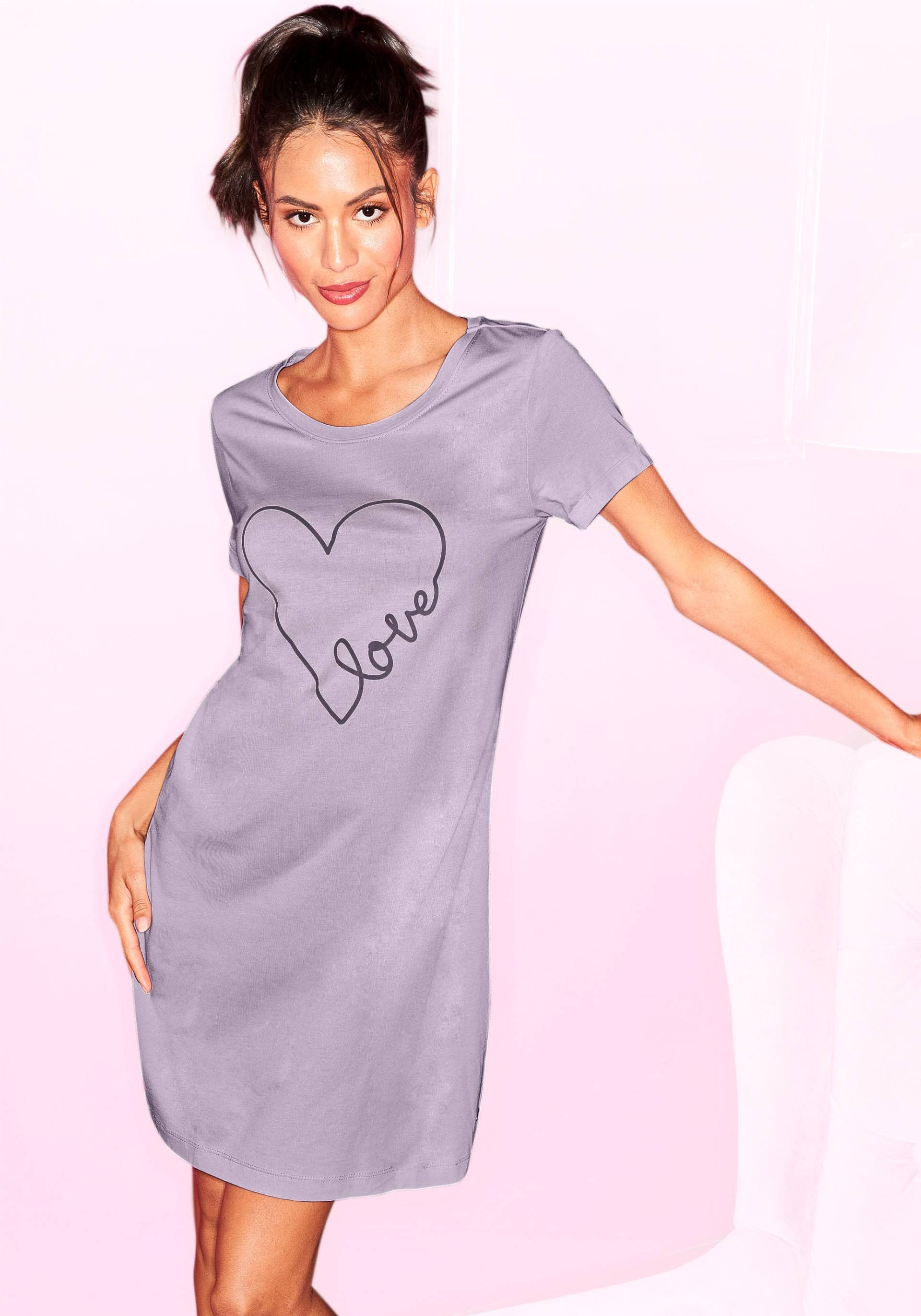 Vivance Dreams Bigshirt, mit Herzchendruck Vivance Dreams Bigshirt, mit Herzchendruck von Vivance Dreams