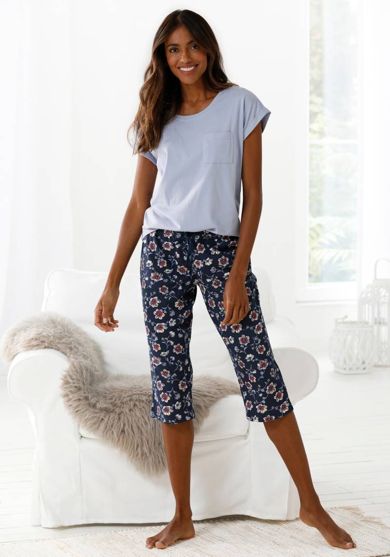 Vivance Dreams Capri-Pyjama, (2 tlg.), mit gemusterter Schlafhose von Vivance Dreams