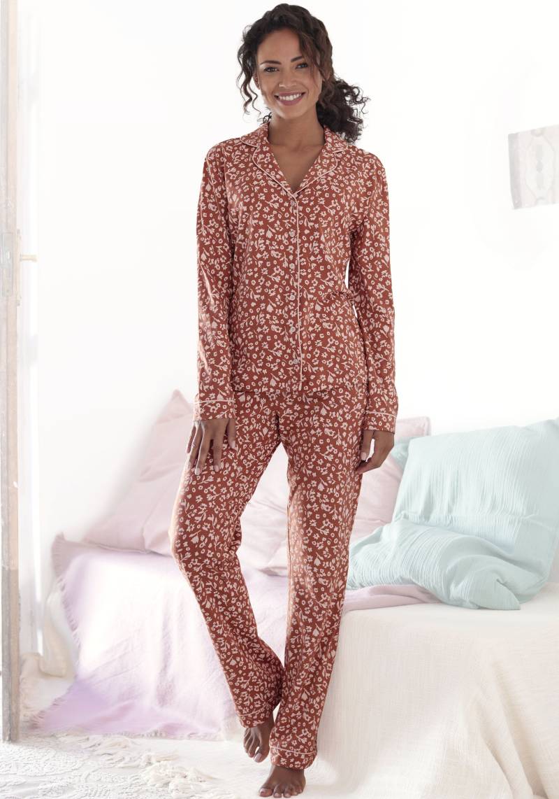 Vivance Dreams Pyjama, (2 tlg.), im klassischen Schnitt von Vivance Dreams