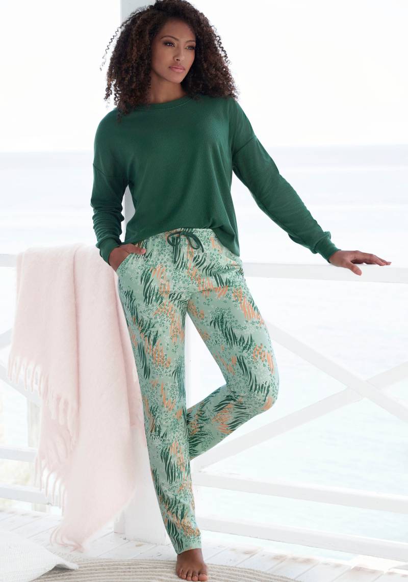 Vivance Dreams Pyjama, (2 tlg.), mit abstraktem Naturprint von Vivance Dreams