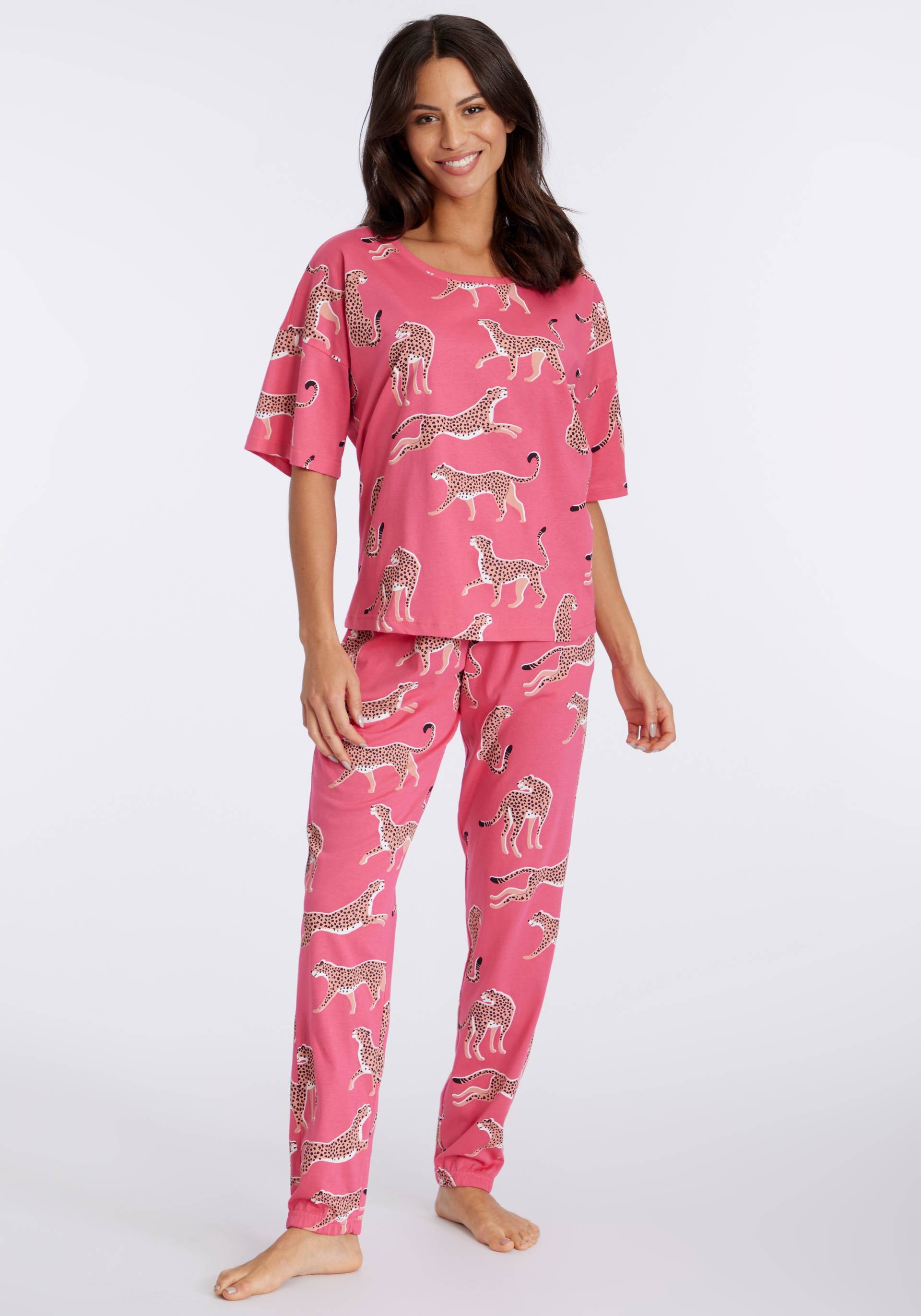 Vivance Dreams Pyjama, (2 tlg.), mt Animal Alloverprint von Vivance Dreams