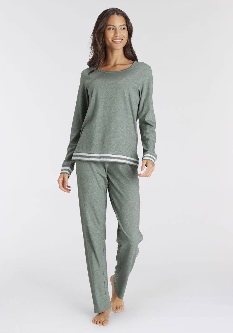 Vivance Dreams Pyjama, (2 tlg.), mit gestreiften Bündchen von Vivance Dreams