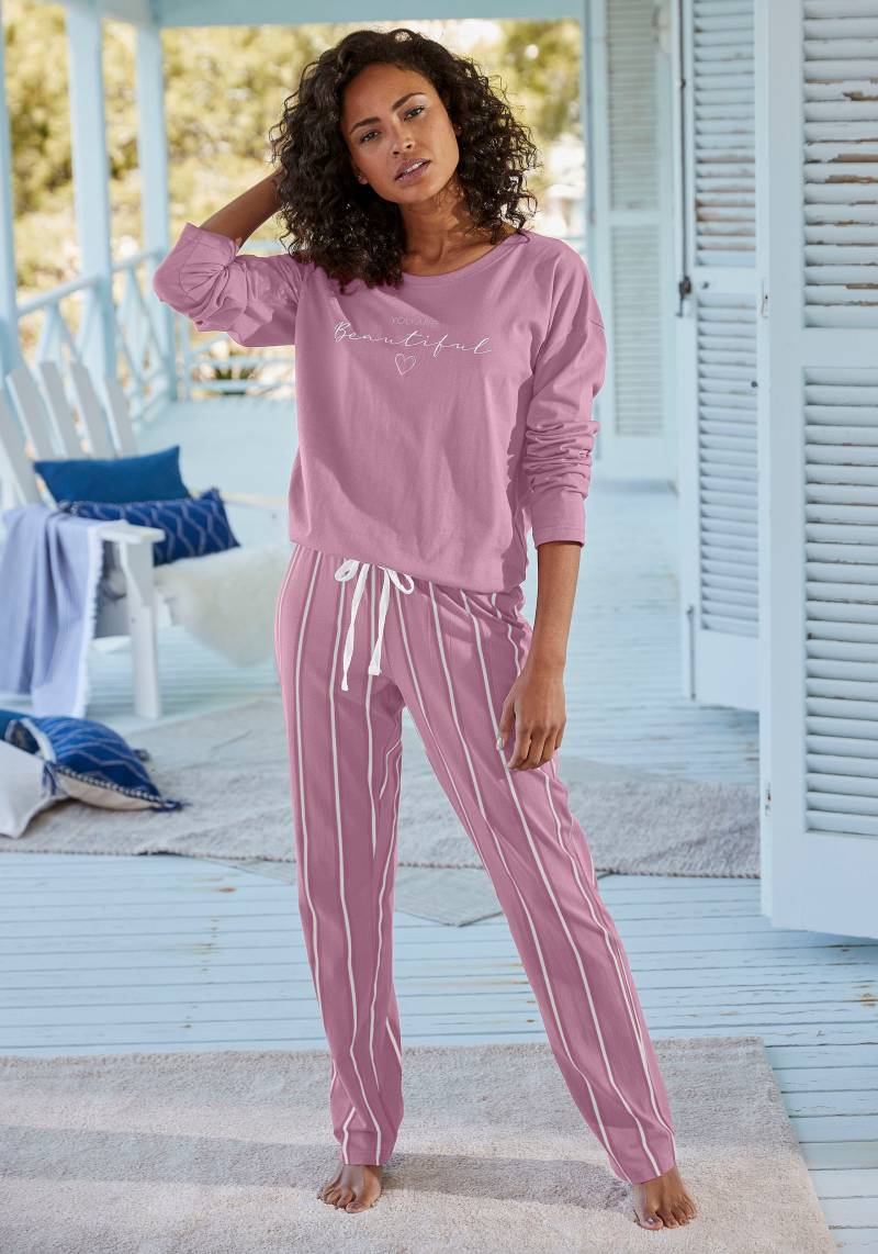 Vivance Dreams Pyjama, (2 tlg.), mit Frontdruck von Vivance Dreams