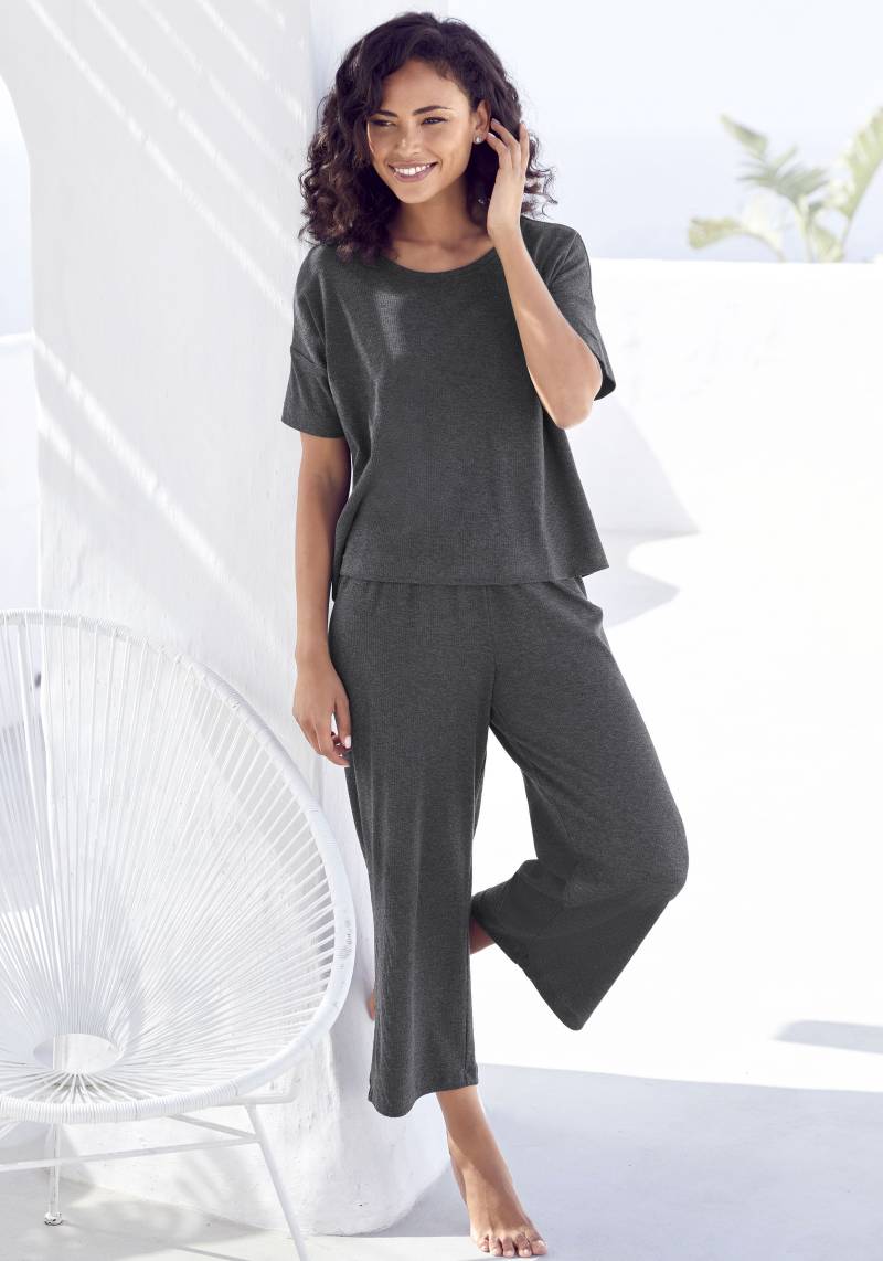 Vivance Dreams Pyjama, (2 tlg.), in weicher Ripp-Qualität von Vivance Dreams