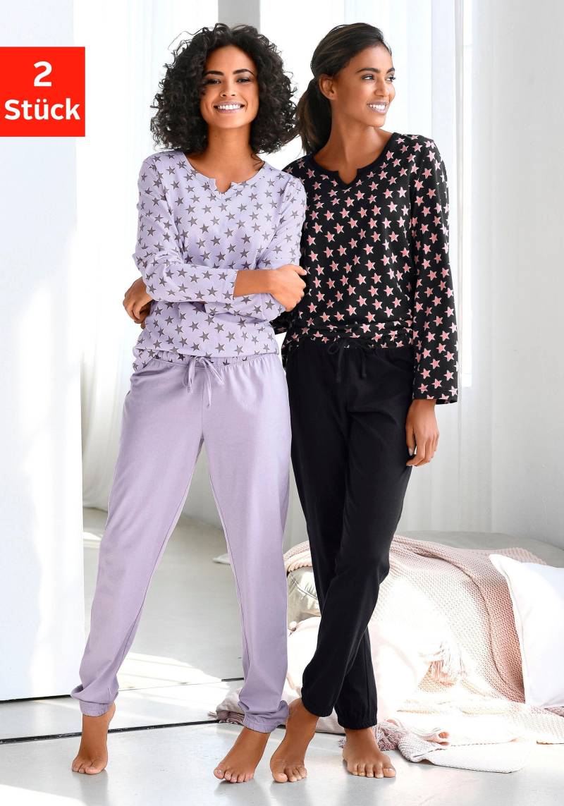 Vivance Dreams Pyjama, (4 tlg., 2 Stück), mit Sternenmuster von Vivance Dreams