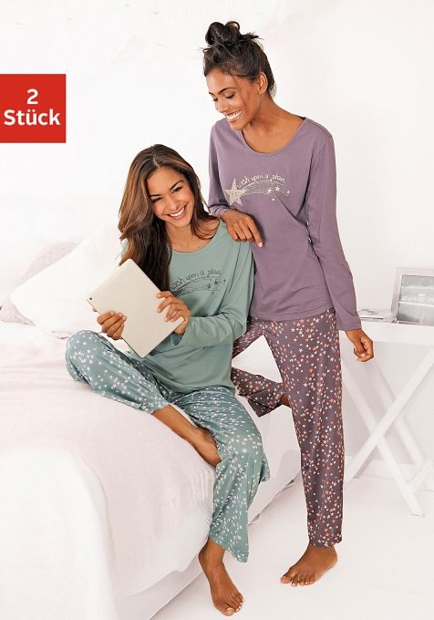 Vivance Dreams Pyjama, (4 tlg., 2 Stück), mit Sternenprint von Vivance Dreams