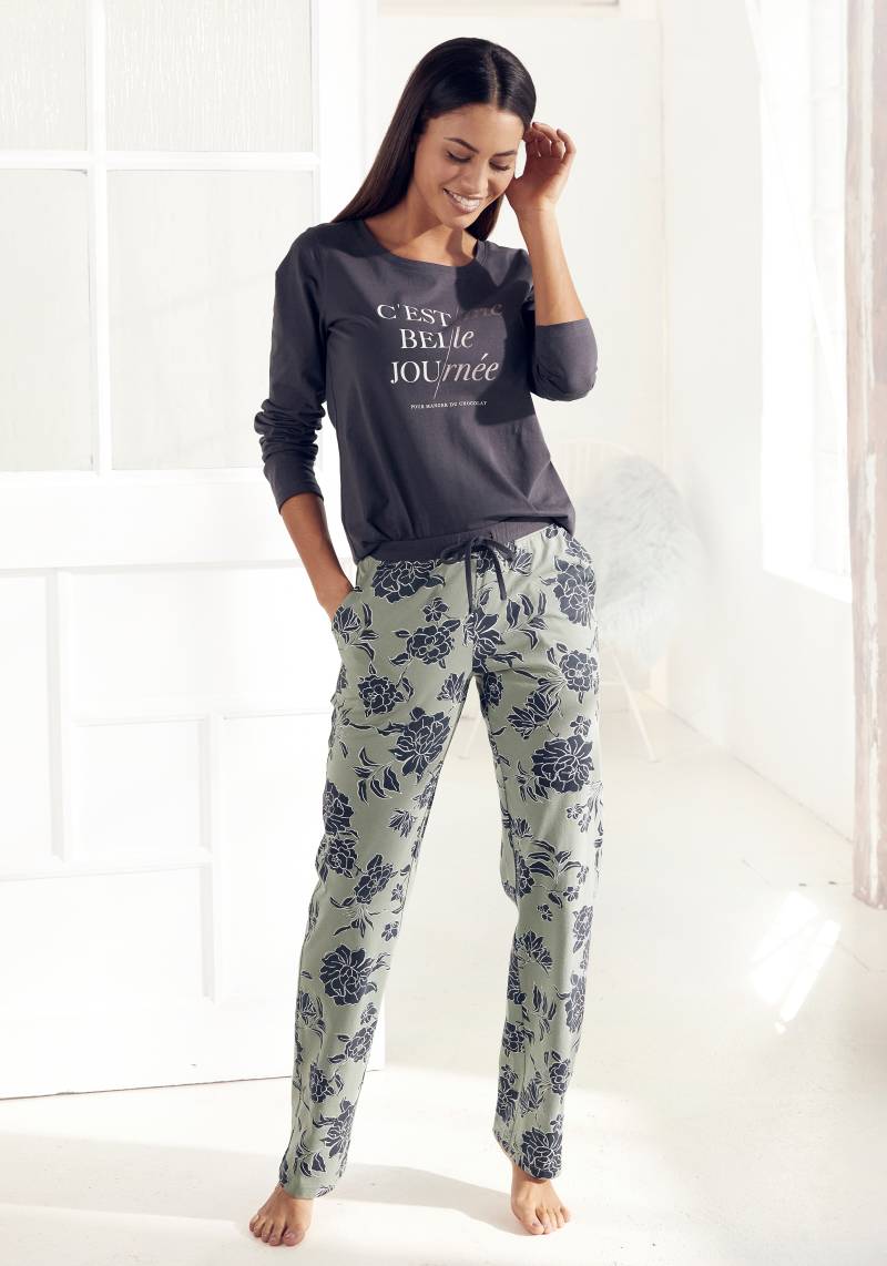 Vivance Dreams Pyjama, (2 tlg.), mit grossem Blumen-Druck von Vivance Dreams