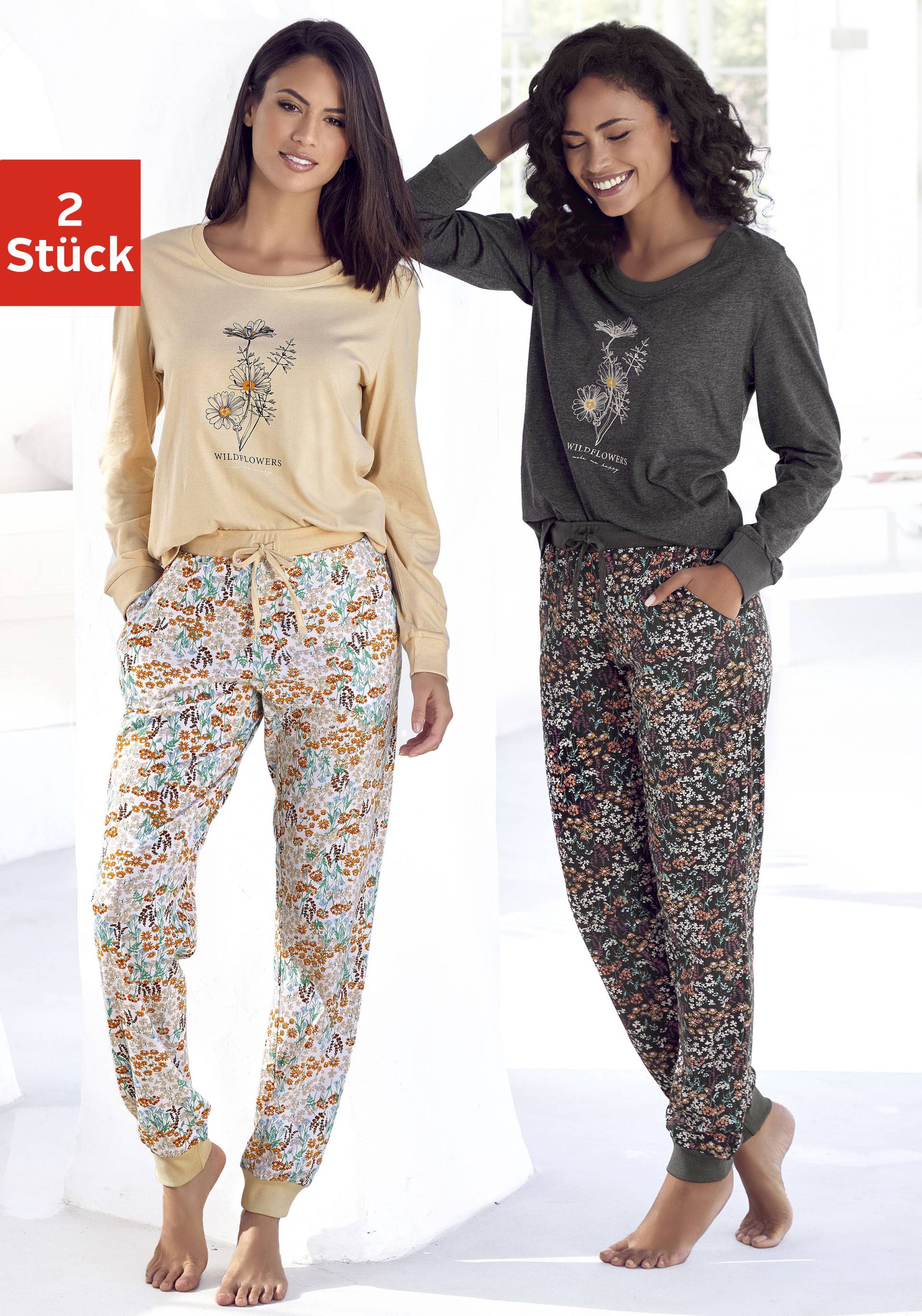Vivance Dreams Pyjama, (4 tlg., 2 Stück), mit Frontdruck Vivance Dreams Pyjama, (4 tlg., 2 Stück), mit Frontdruck von Vivance Dreams