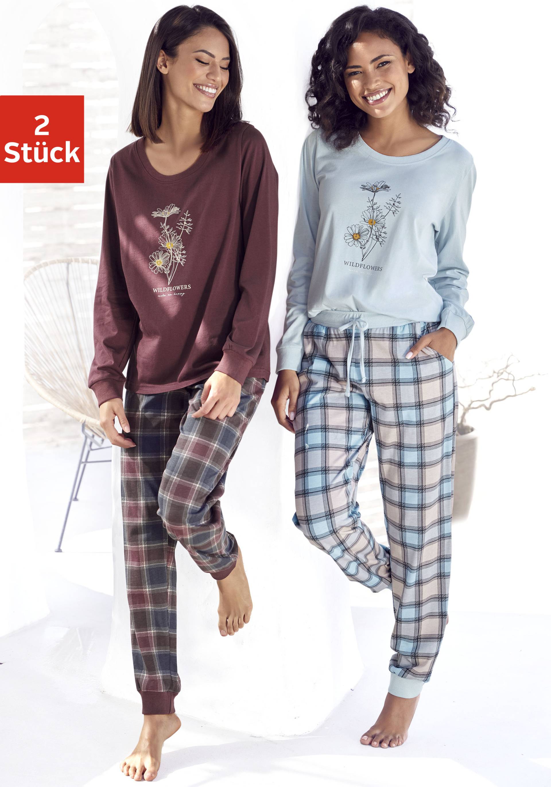 Vivance Dreams Pyjama, (4 tlg., 2 Stück), mit Frontdruck Vivance Dreams Pyjama, (4 tlg., 2 Stück), mit Frontdruck von Vivance Dreams