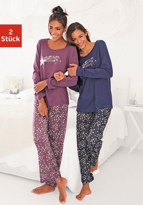 Vivance Dreams Pyjama, (4 tlg., 2 Stück), mit Sternenprint von Vivance Dreams