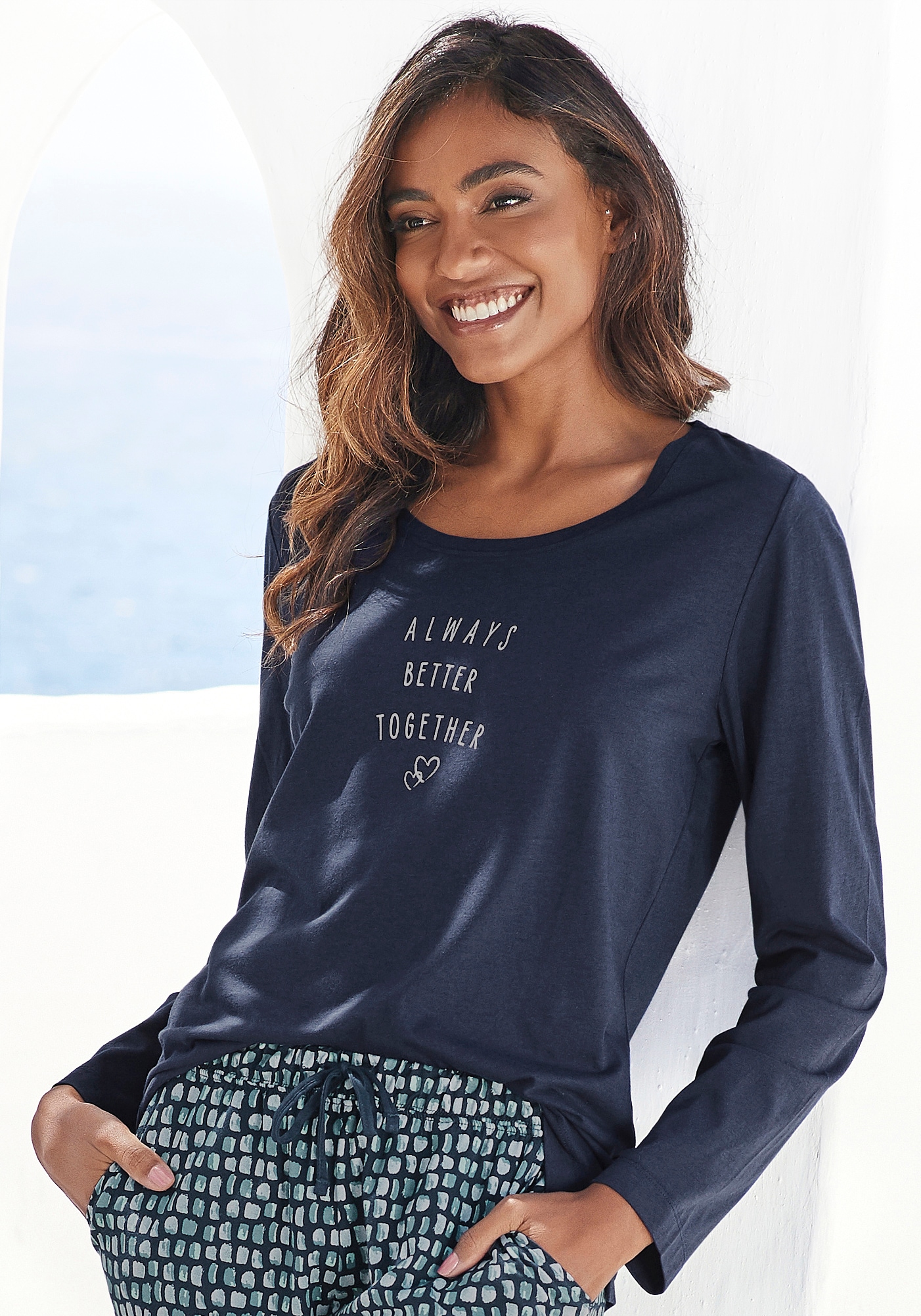 Vivance Dreams Pyjamaoberteil, mit Statementdruck Vivance Dreams Pyjamaoberteil, mit Statementdruck von Vivance Dreams