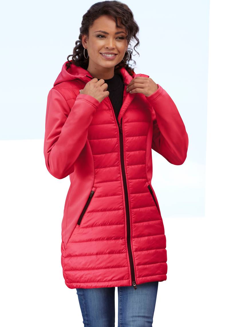 Vivance active Steppjacke, mit Kapuze, mit Ärmeln und Einsätzen aus Softshell-Material von Vivance active