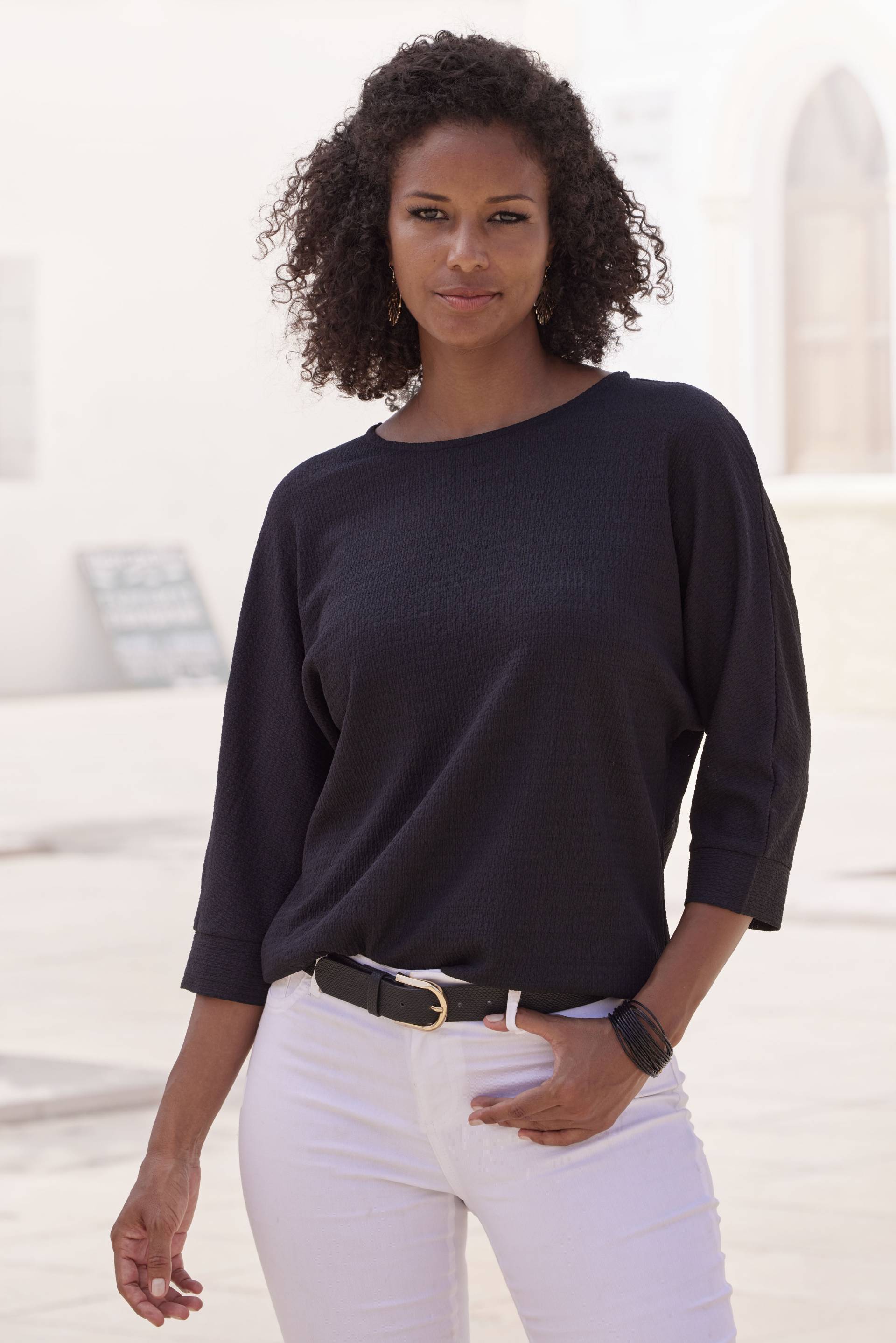 Vivance 3/4-Arm-Shirt »aus bügelfreier Crêpe-Qualität« Vivance 3/4-Arm-Shirt »aus bügelfreier Crêpe-Qualität« von Vivance