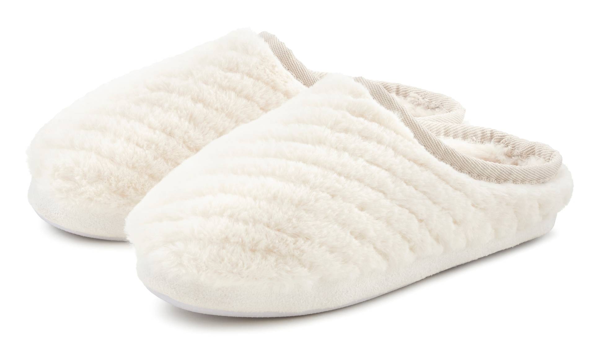 Vivance Hausschuh, Pantolette, Pantoffel Clog aus weichem Textil VEGAN Vivance Hausschuh, Pantolette, Pantoffel Clog aus weichem Textil VEGAN von Vivance
