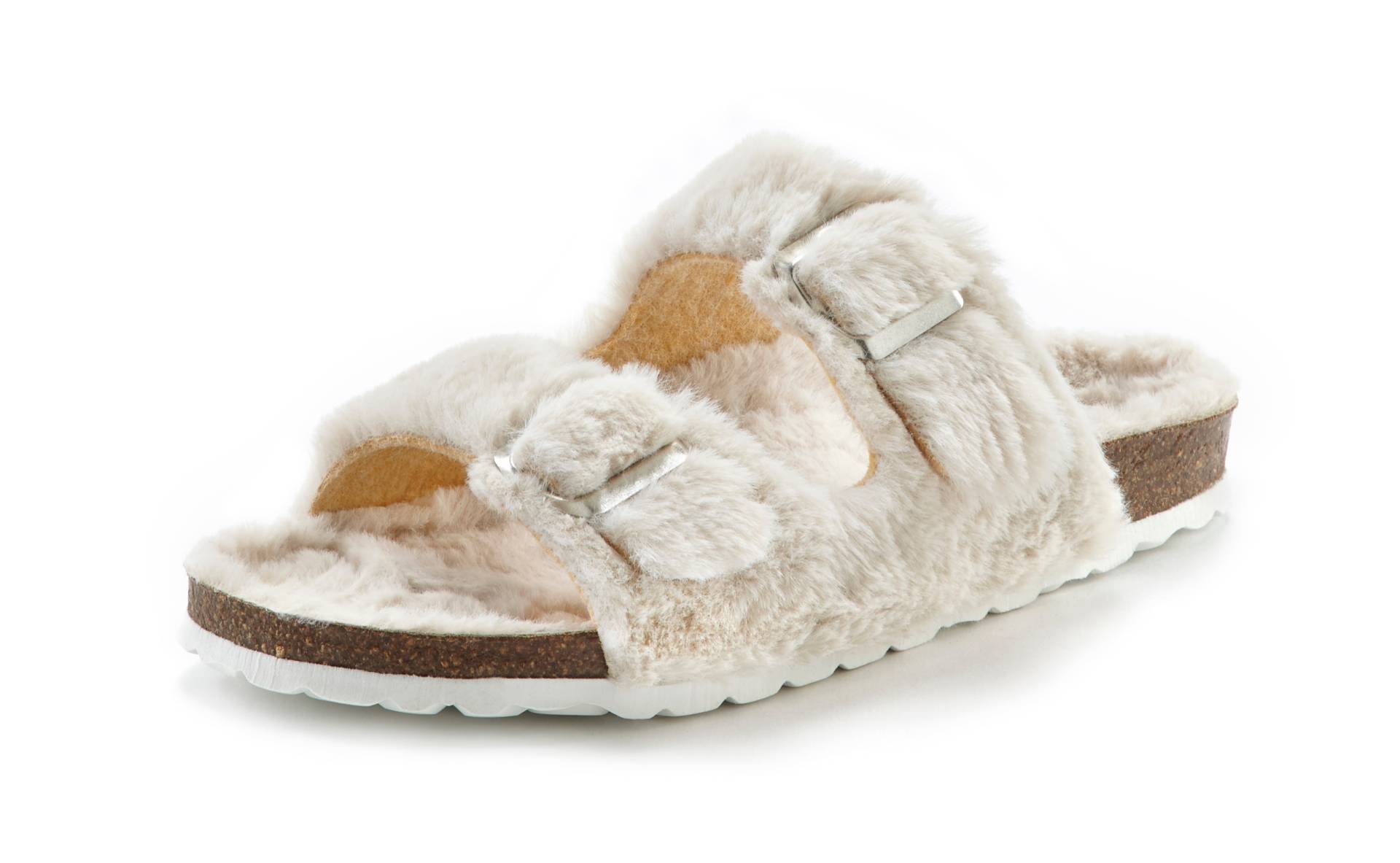Vivance Pantolette »Hausschuh, Pantolette, Pantoffel,«, mit kuscheligem, warmen Fellimitat und Korkfussbett Vivance Pantolette »Hausschuh, Pantolette, Pantoffel,«, mit kuscheligem, warmen Fellimitat und Korkfussbett von Vivance