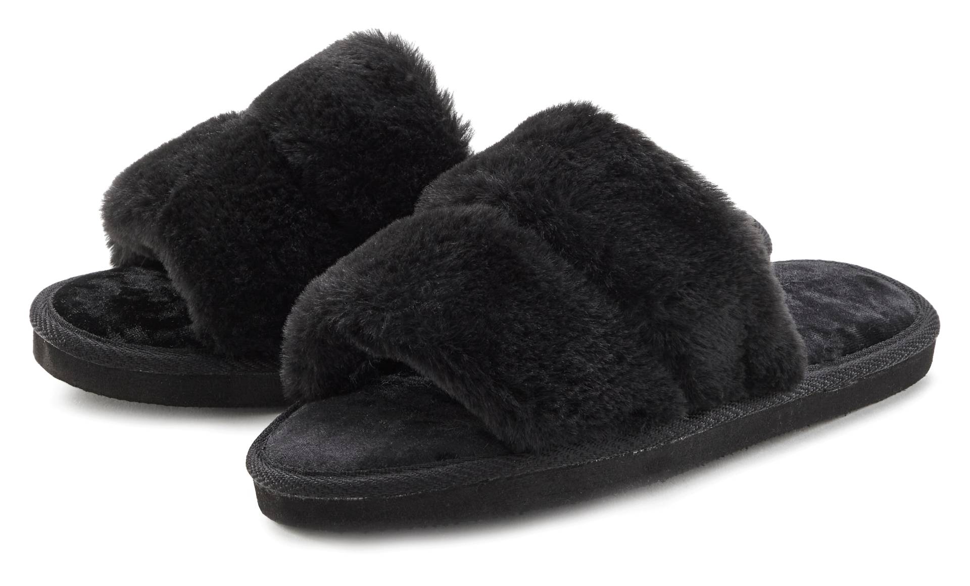 Vivance Hausschuh, Pantolette, Plüsch Hausschuhe, Mule, offener Schuh VEGAN Vivance Hausschuh, Pantolette, Plüsch Hausschuhe, Mule, offener Schuh VEGAN von Vivance