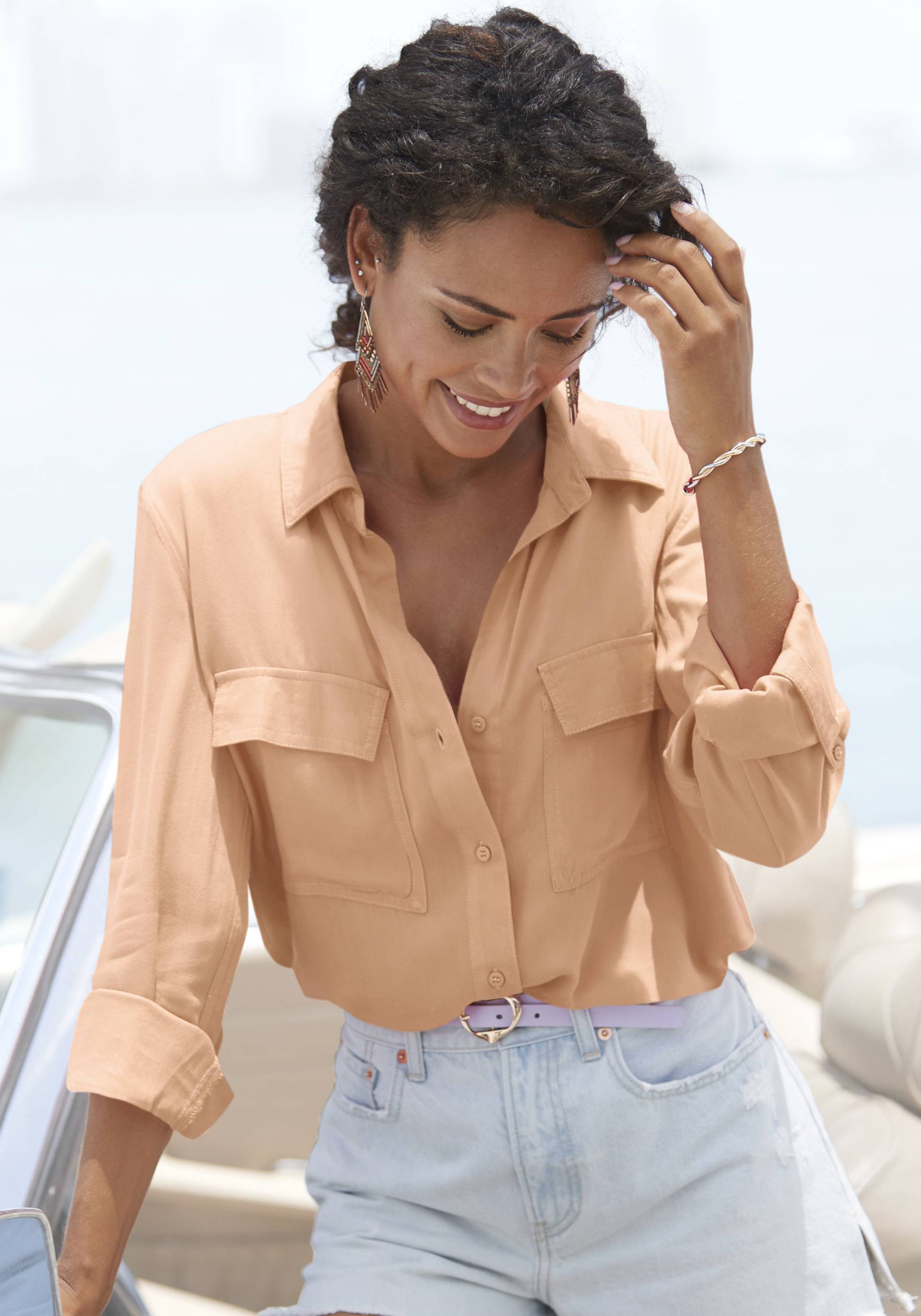 Vivance Hemdbluse, aus softer Lyocellqualität, luftige Damenbluse, casual-chic Vivance Hemdbluse, aus softer Lyocellqualität, luftige Damenbluse, casual-chic von Vivance