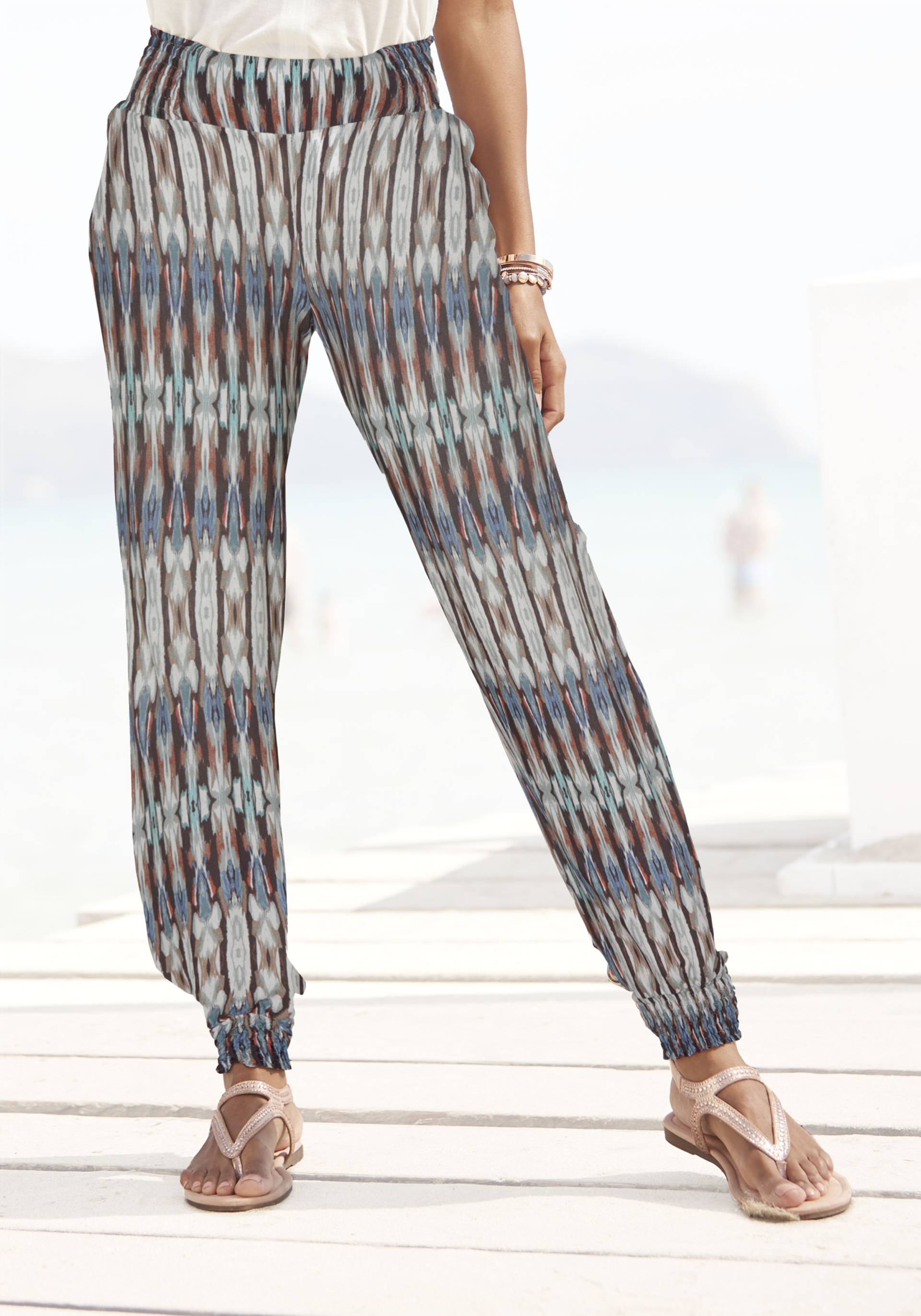 Vivance Jerseyhose, mit Ethnoprint und Taschen, lockere Schlupfhose, Sommerhose Vivance Jerseyhose, mit Ethnoprint und Taschen, lockere Schlupfhose, Sommerhose von Vivance