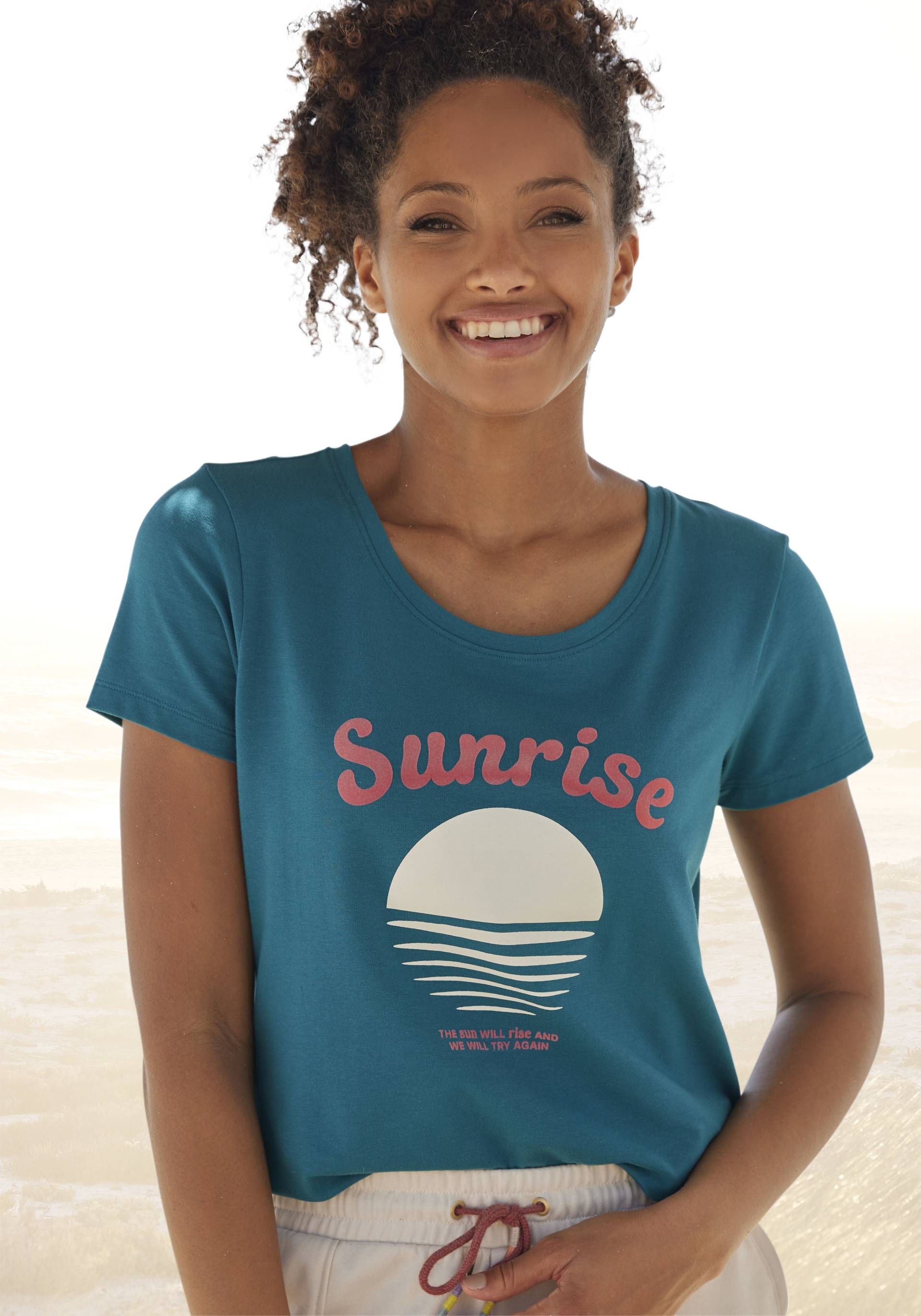 Vivance Kurzarmshirt, T-Shirt mit schönem Frontprint, Loungewear Vivance Kurzarmshirt, T-Shirt mit schönem Frontprint, Loungewear von Vivance