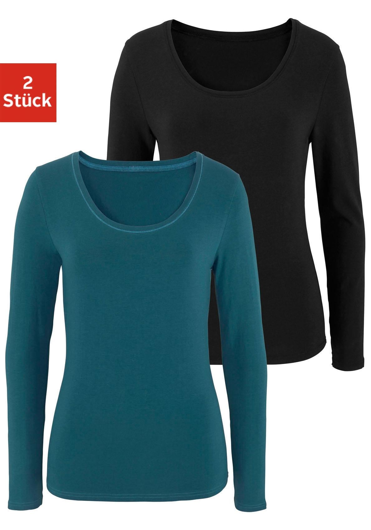 Vivance Langarmshirt »aus elastischer Baumwoll-Qualität« Vivance Langarmshirt »aus elastischer Baumwoll-Qualität« von Vivance