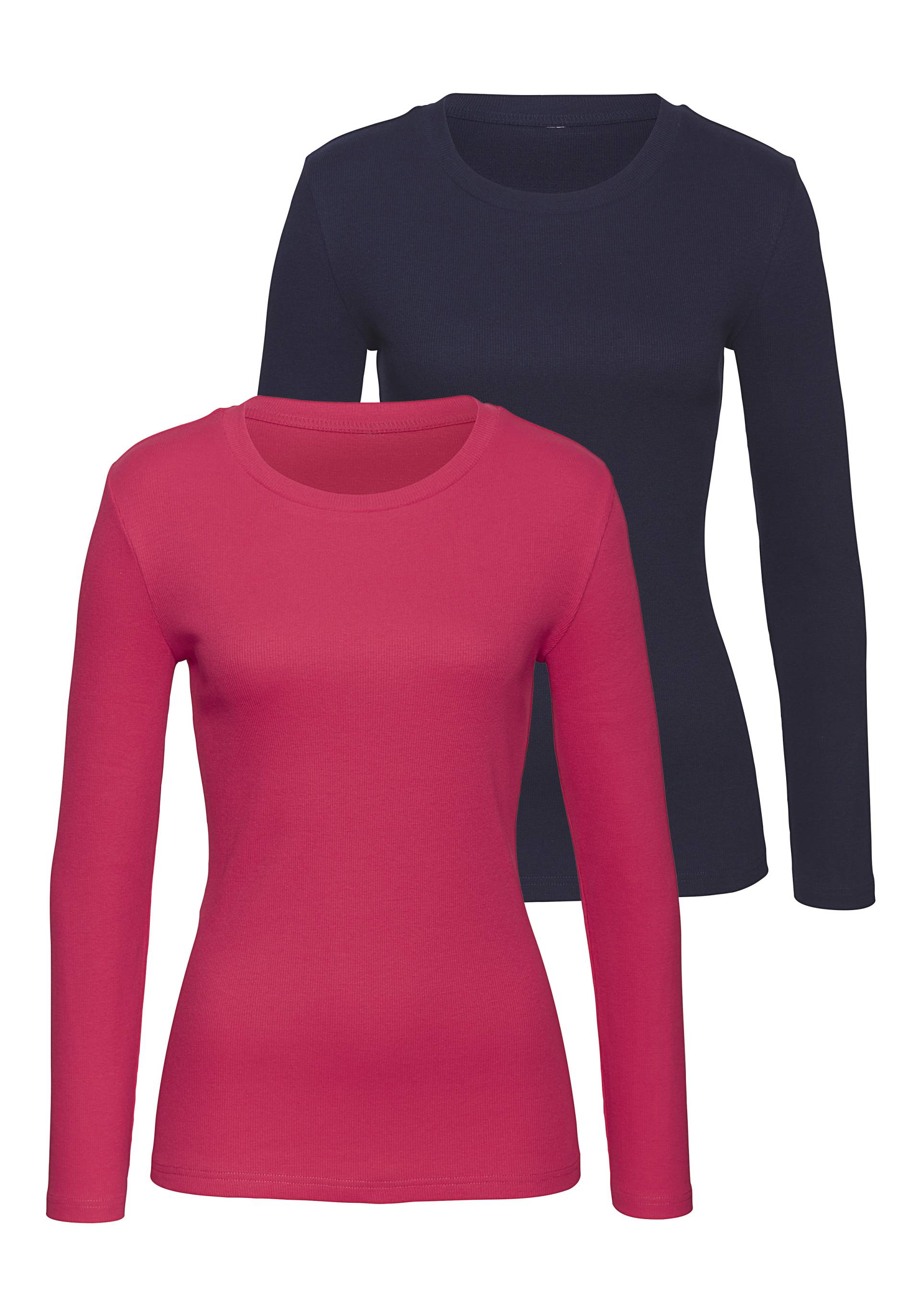 Vivance Langarmshirt »aus modischer Rippware«, aus weichem Baumwoll-Stretch Vivance Langarmshirt »aus modischer Rippware«, aus weichem Baumwoll-Stretch von Vivance