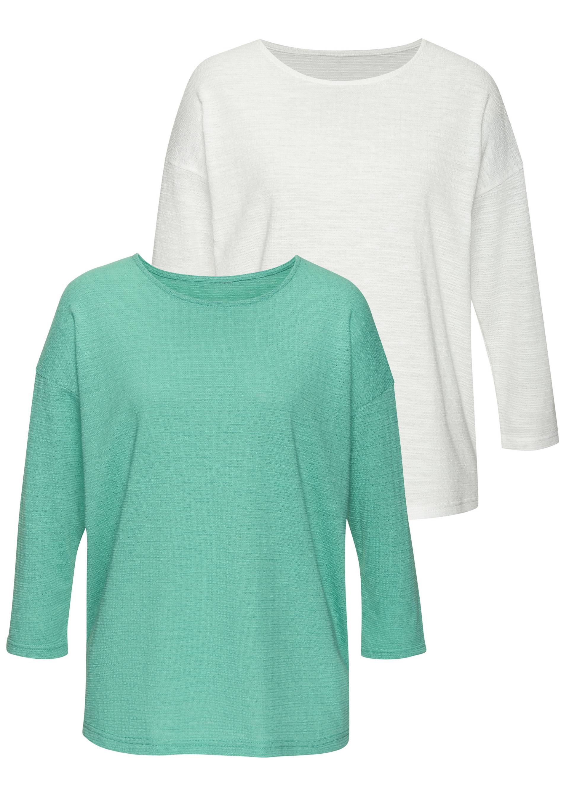 Vivance Langarmshirt »mit modischer Struktur«, aus bügelfreier Qualität mit Baumwolle Vivance Langarmshirt »mit modischer Struktur«, aus bügelfreier Qualität mit Baumwolle von Vivance