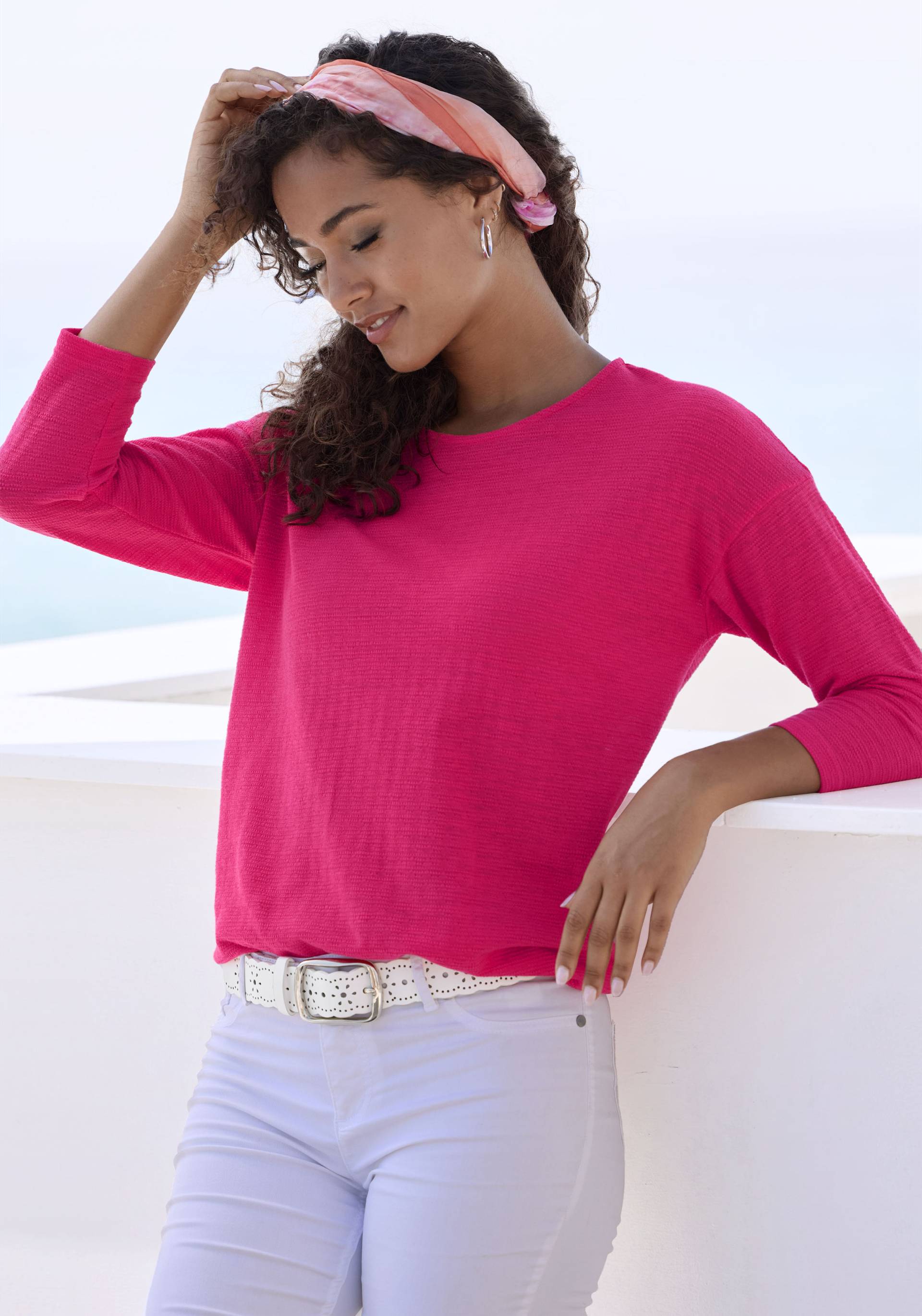 Vivance Langarmshirt »mit modischer Struktur«, aus bügelfreier Qualität mit Baumwolle Vivance Langarmshirt »mit modischer Struktur«, aus bügelfreier Qualität mit Baumwolle von Vivance