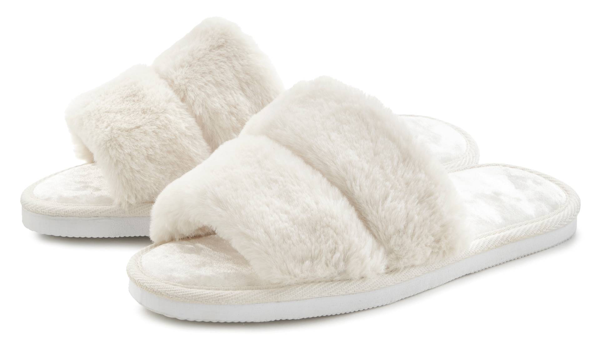 Vivance Pantolette »Hausschuh, Plüsch Hausschuhe, Mule, offener Schuh,«, VEGAN Vivance Pantolette »Hausschuh, Plüsch Hausschuhe, Mule, offener Schuh,«, VEGAN von Vivance