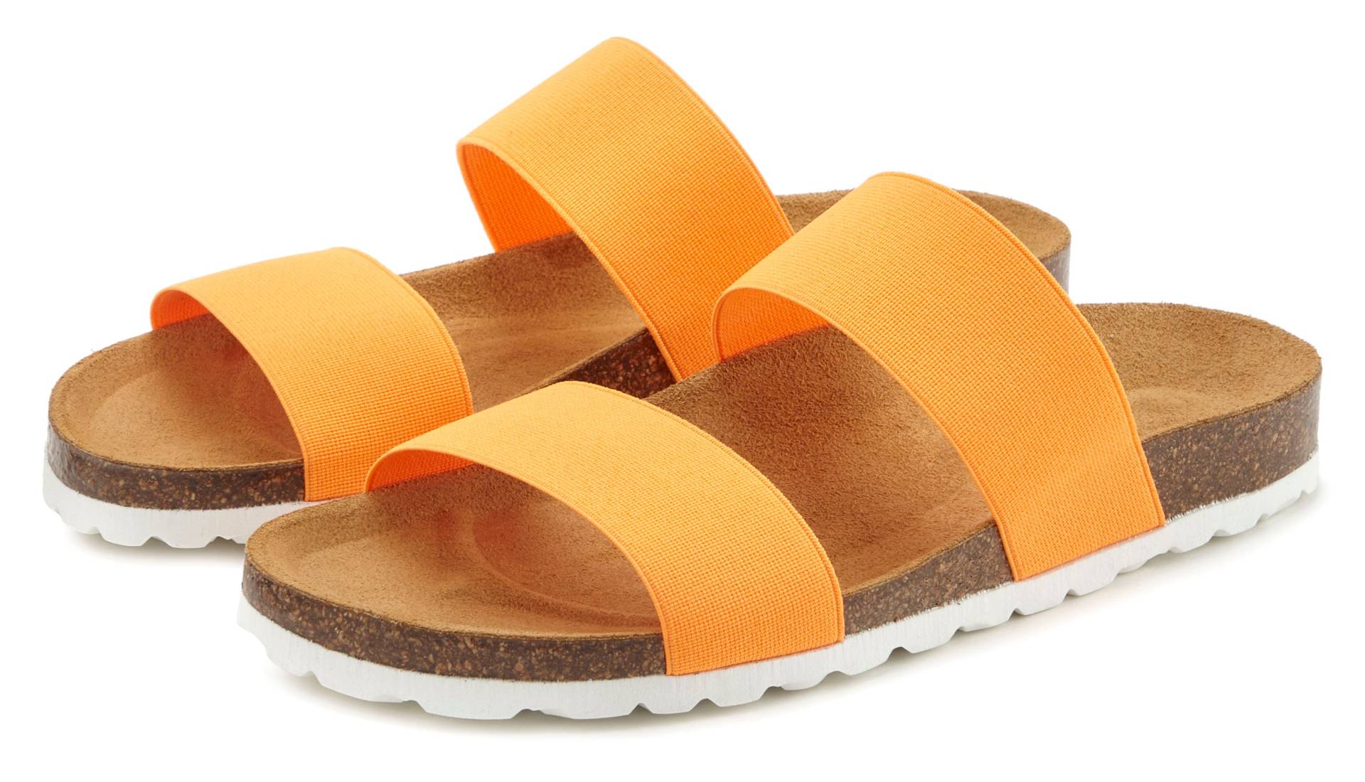 Vivance Pantolette, Sandale, Mule, offener Schuh, bequemes Korkfussbett, elastische Riemen Vivance Pantolette, Sandale, Mule, offener Schuh, bequemes Korkfussbett, elastische Riemen von Vivance