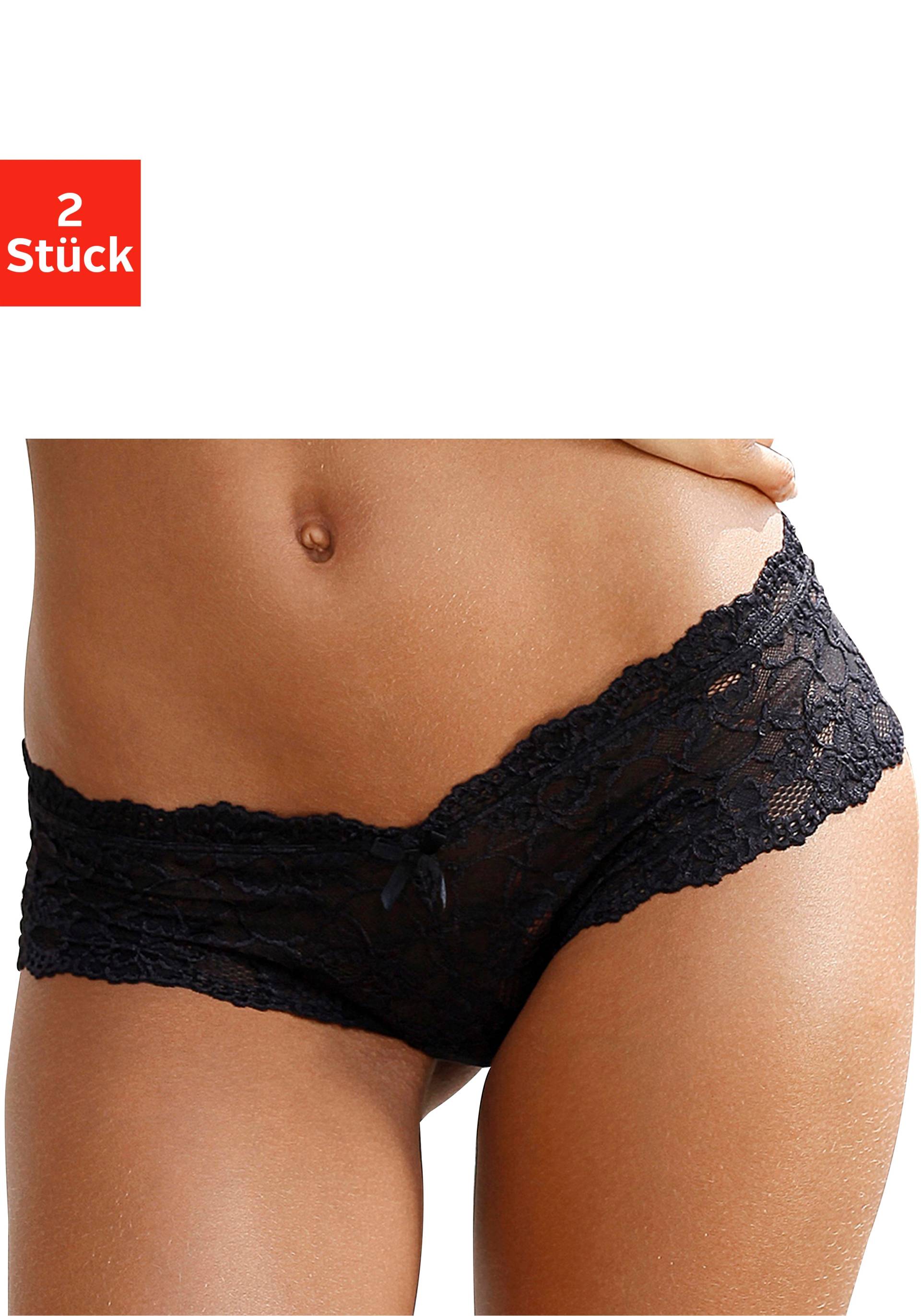 Vivance Panty, (Packung, 2 Stück), aus elastischer Spitze, sexy Dessous von Vivance