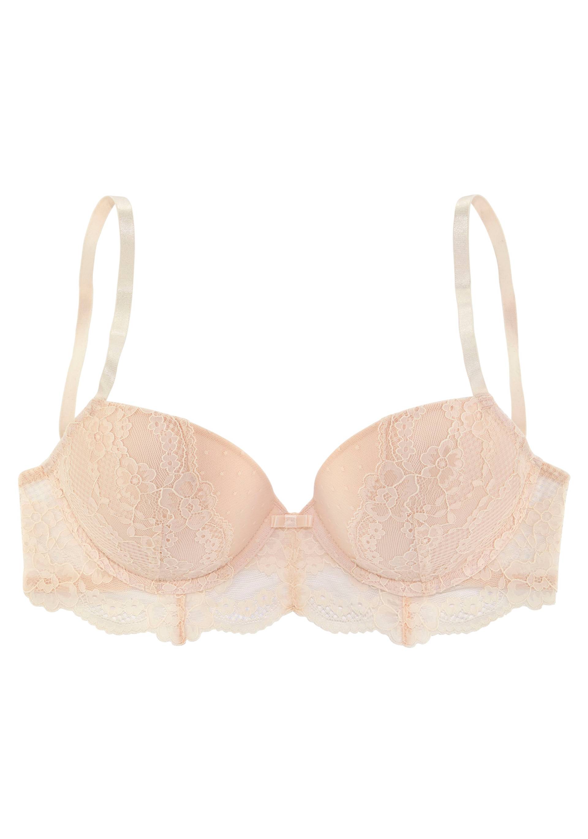 Vivance Push-up-BH »Noemi«, aus floraler Spitze und gepunktetem Soft Mesh, Dessous von Vivance