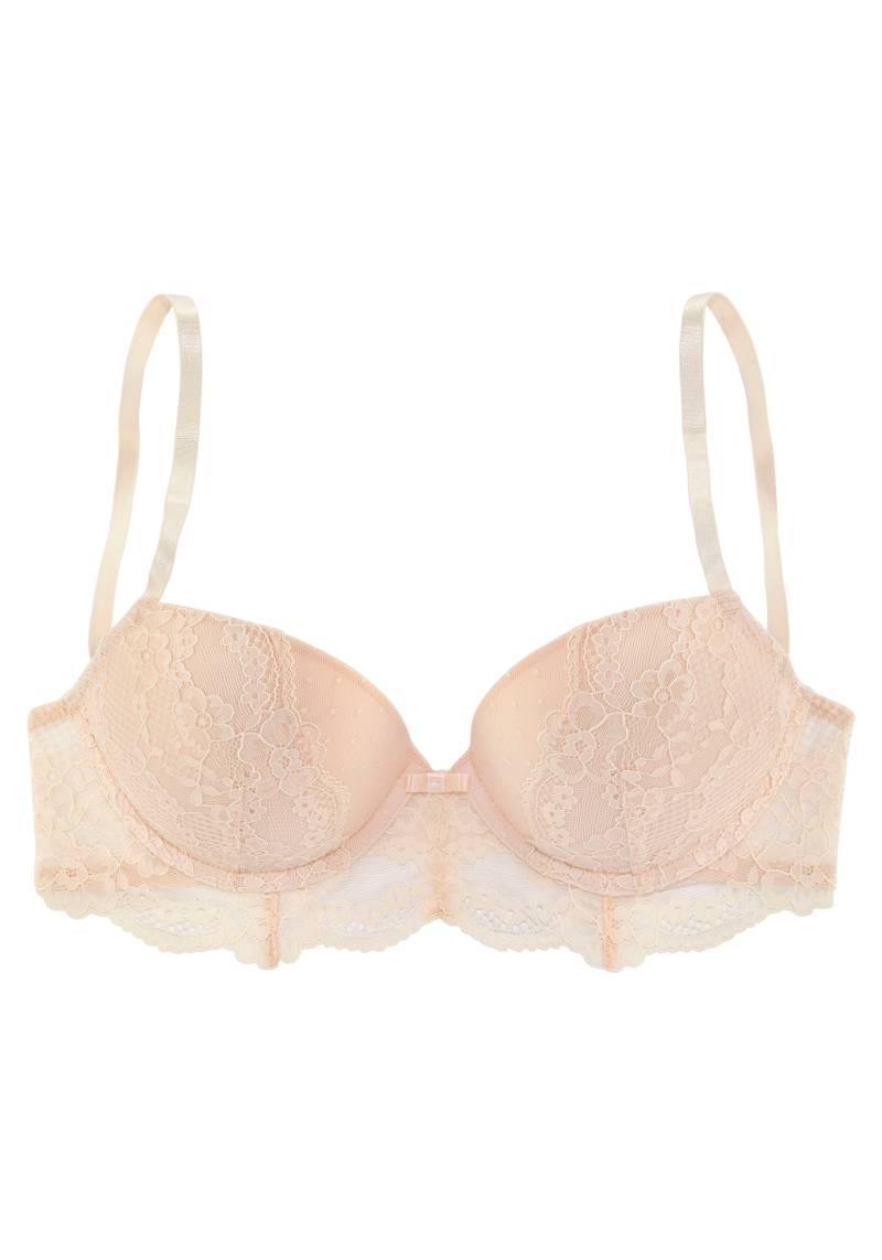 Vivance Push-up-BH »Noemi«, aus floraler Spitze und gepunktetem Soft Mesh, Dessous von Vivance