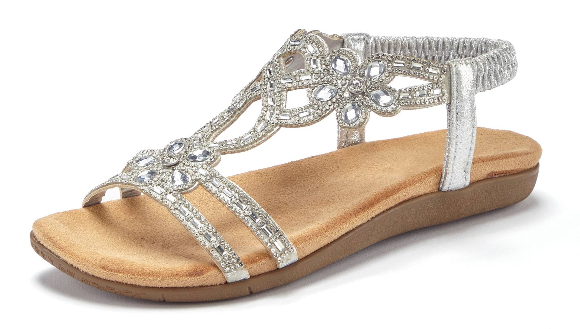 Vivance Sandale, Sandalette, Sommerschuh mit elastischen Riemen & Glitzersteinen VEGAN Vivance Sandale, Sandalette, Sommerschuh mit elastischen Riemen & Glitzersteinen VEGAN von Vivance