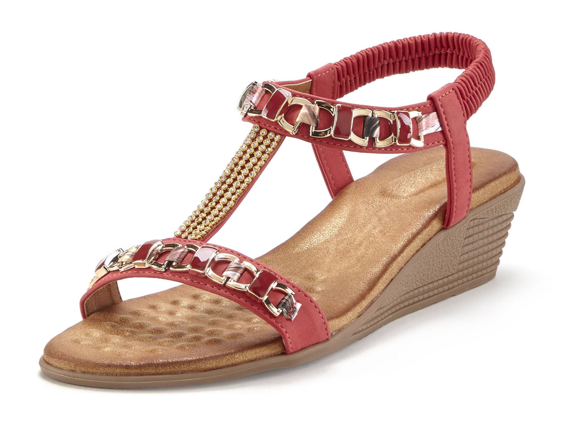 Vivance Sandalette, Sandale, Sommerschuh mit Keilabsatz und elastischen Riemchen Vivance Sandalette, Sandale, Sommerschuh mit Keilabsatz und elastischen Riemchen von Vivance