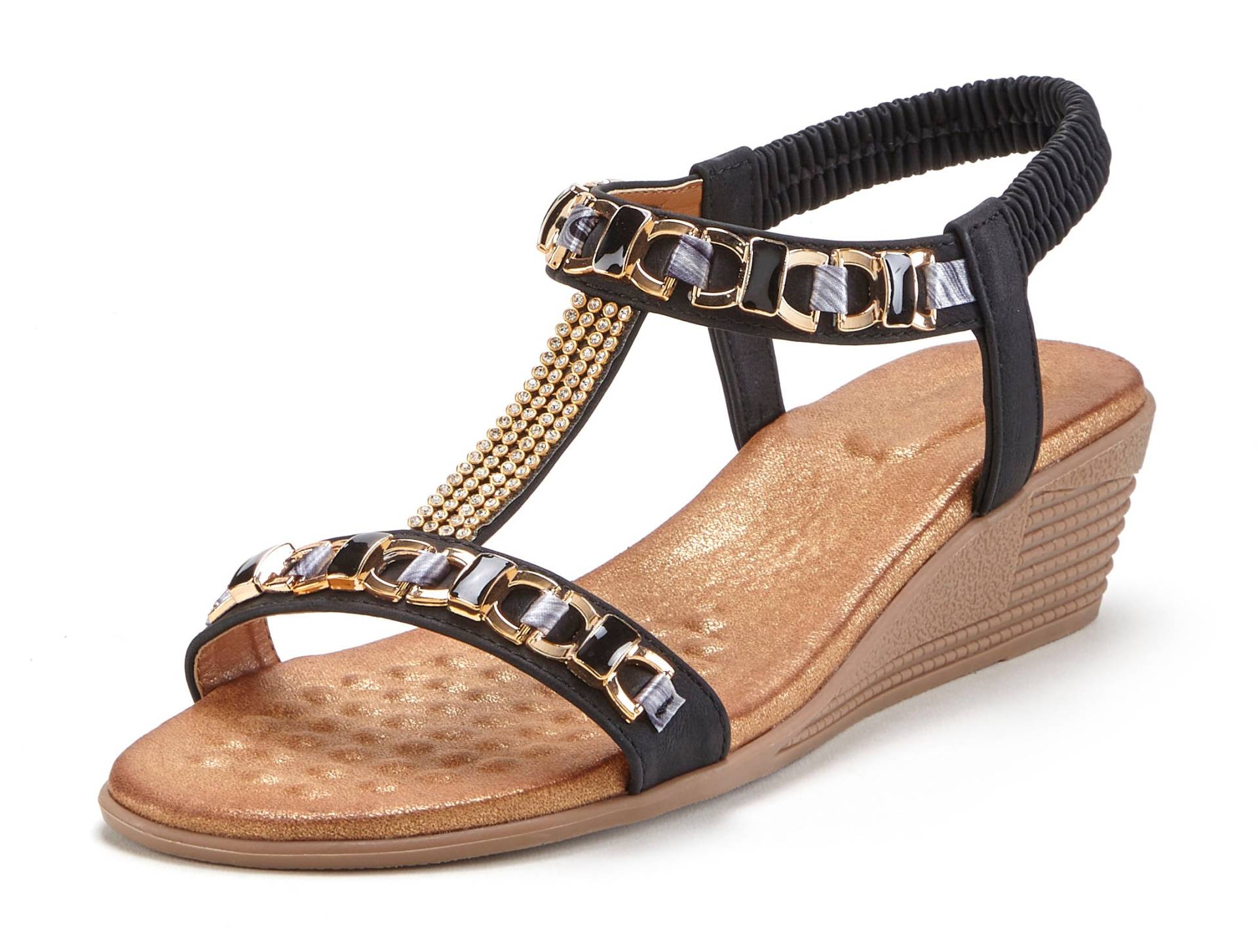 Vivance Sandalette, Sandale, Sommerschuh mit Keilabsatz und elastischen Riemchen Vivance Sandalette, Sandale, Sommerschuh mit Keilabsatz und elastischen Riemchen von Vivance