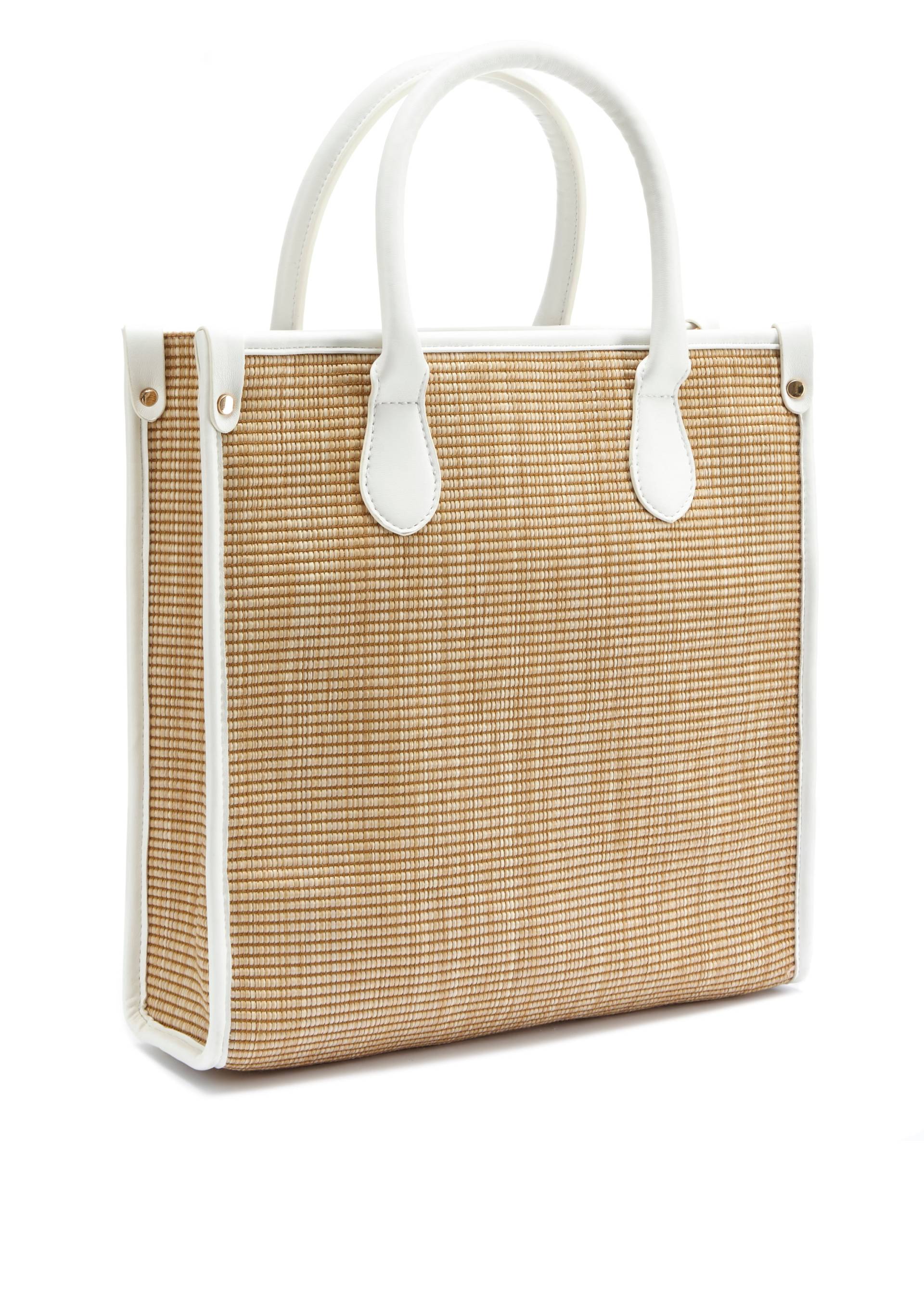 Vivance Shopper »Strandtasche«, Schultertasche, Korbtasche, Tragetasche, Bast-Optik VEGAN von Vivance