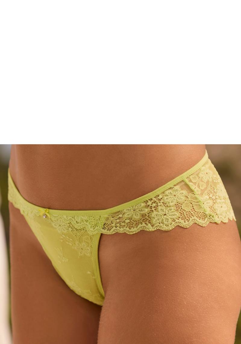 Vivance Slip, aus zarter Jacquardspitze mit edlem Accessoire von Vivance