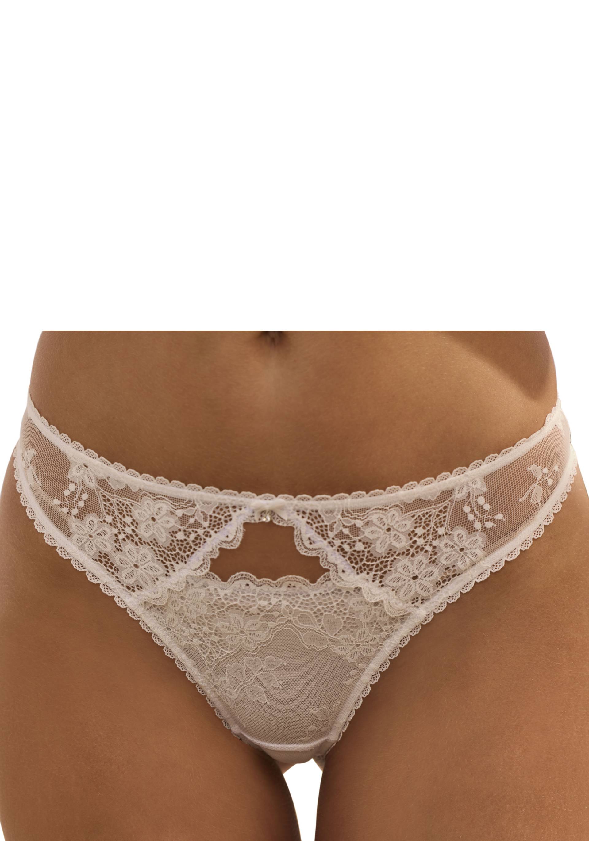 Vivance String, mit verführerischem Cut-Out und feiner Zierschleife mit Accessoire Vivance String, mit verführerischem Cut-Out und feiner Zierschleife mit Accessoire von Vivance