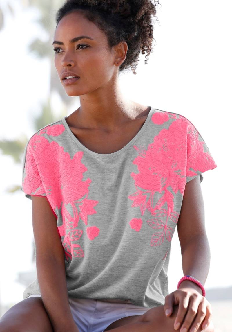 Vivance T-Shirt, mit Neonprint, Kurzarmshirt, lockere Passform von Vivance