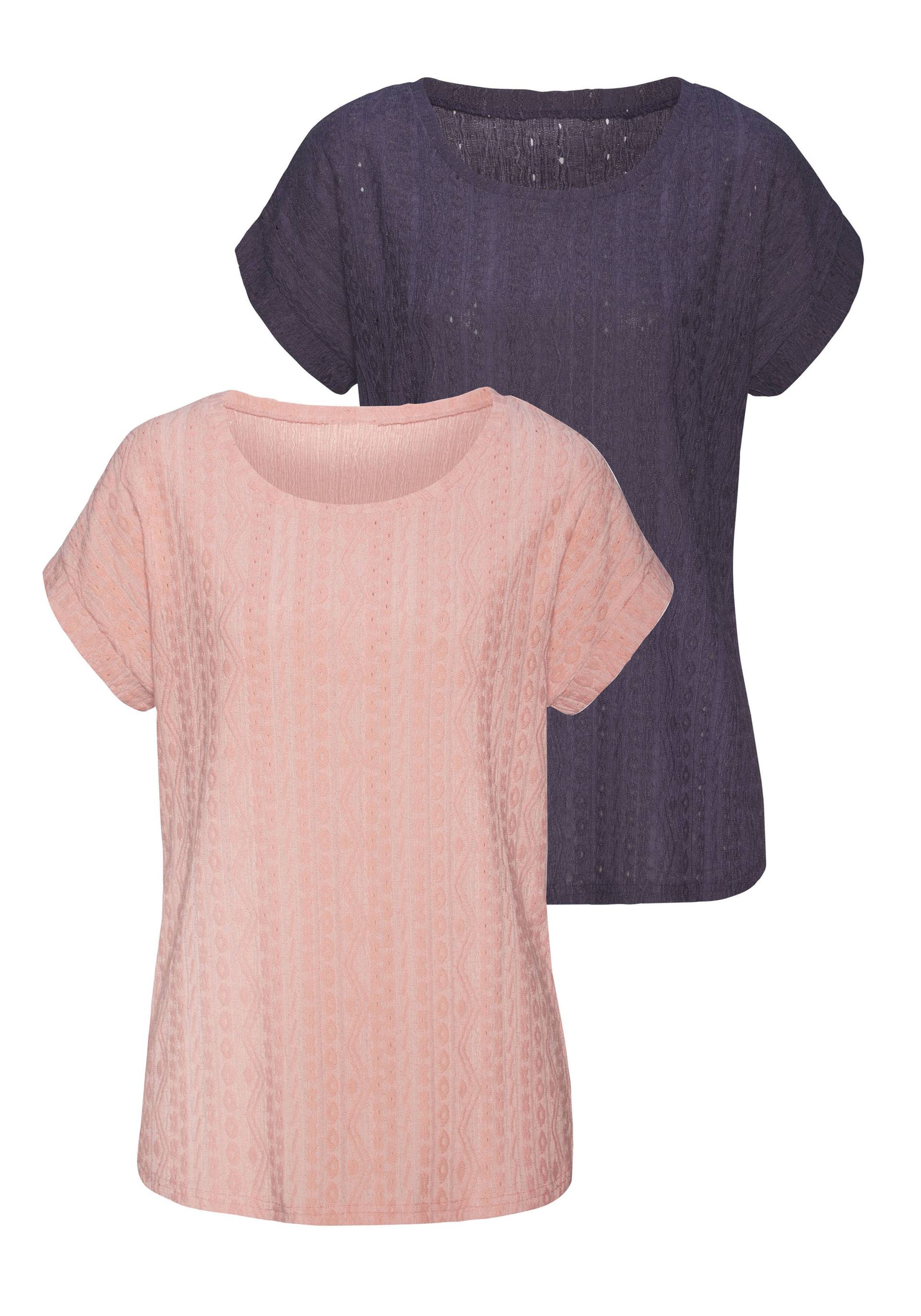 Vivance Kurzarmshirt »mit modischem Jacquard-Muster«, aus pflegeleichter Qualität Vivance Kurzarmshirt »mit modischem Jacquard-Muster«, aus pflegeleichter Qualität von Vivance