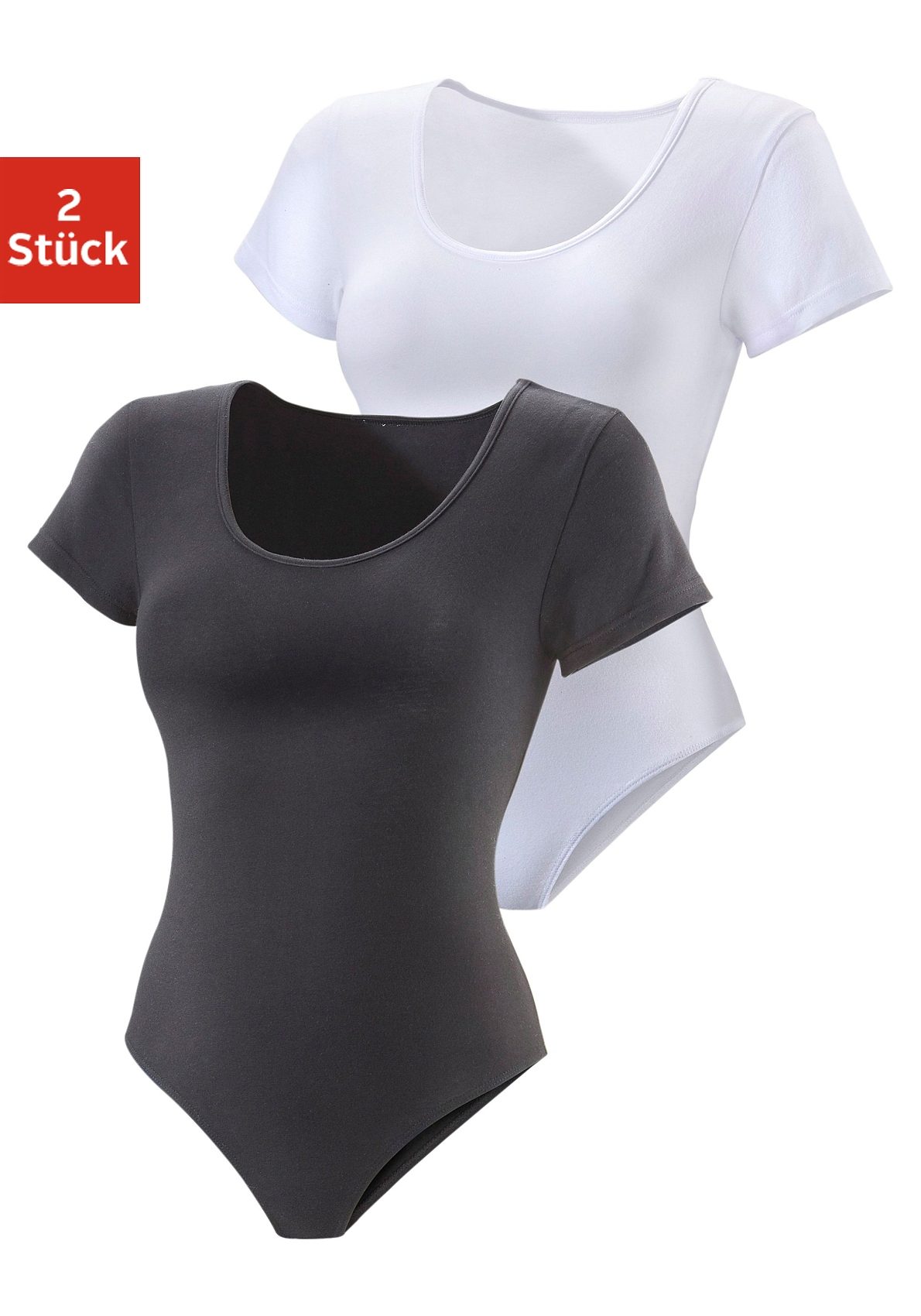 Vivance T-Shirt-Body, aus elastischer Baumwoll-Qualität Vivance T-Shirt-Body, aus elastischer Baumwoll-Qualität von Vivance